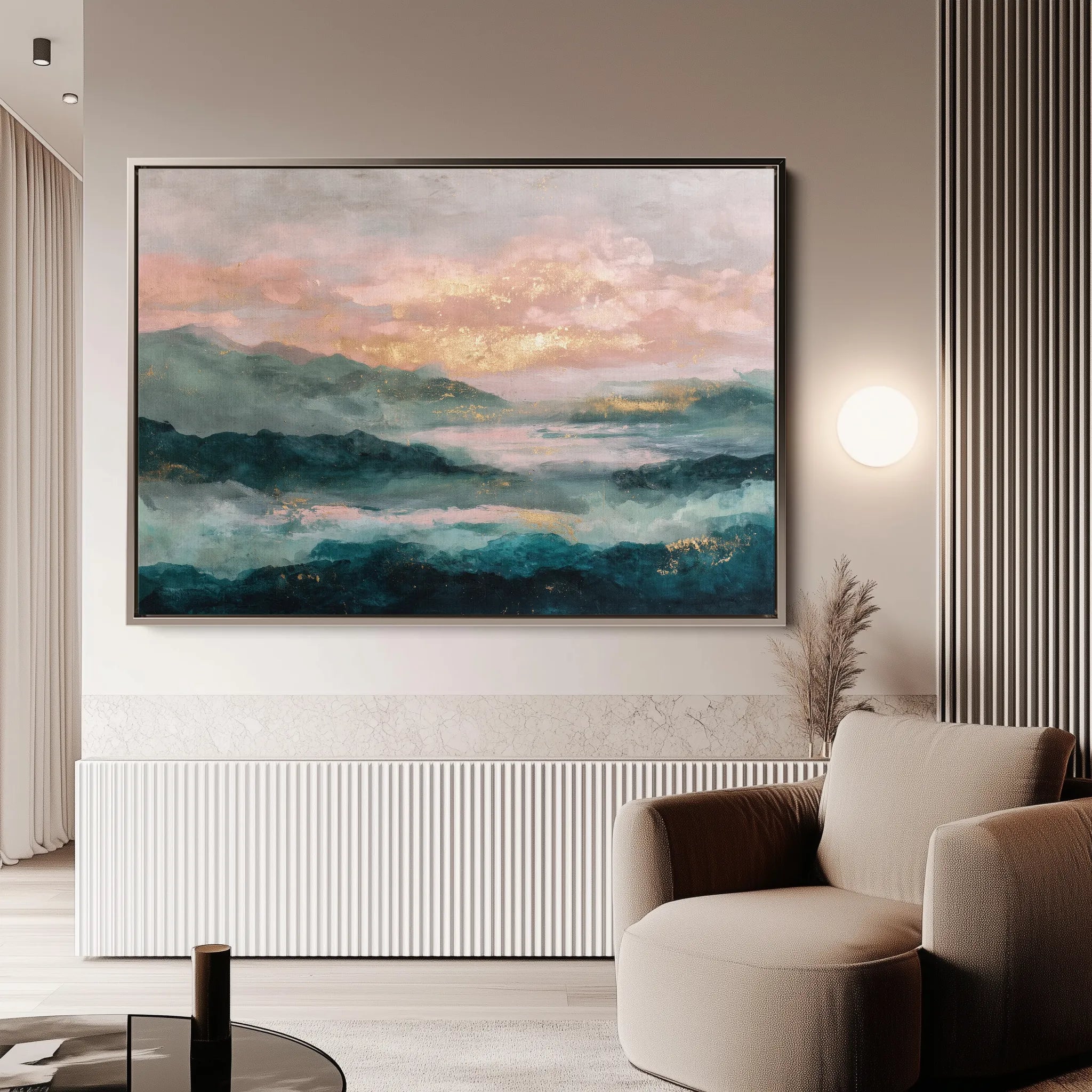 Abstract 1589 Canvas Art 18" x 24" / 45 x 60 cm / Black