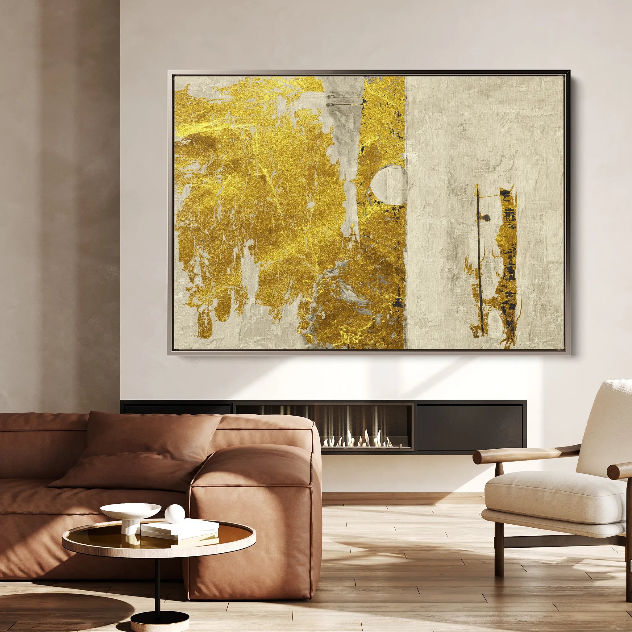 Abstract 159 Canvas Art 18" x 24" / 45 x 60 cm / Black