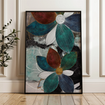 Floral 159 Canvas Art 18" x 24" / 45 x 60 cm / Black