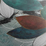 Floral 159 Canvas Art 18" x 24" / 45 x 60 cm / Black
