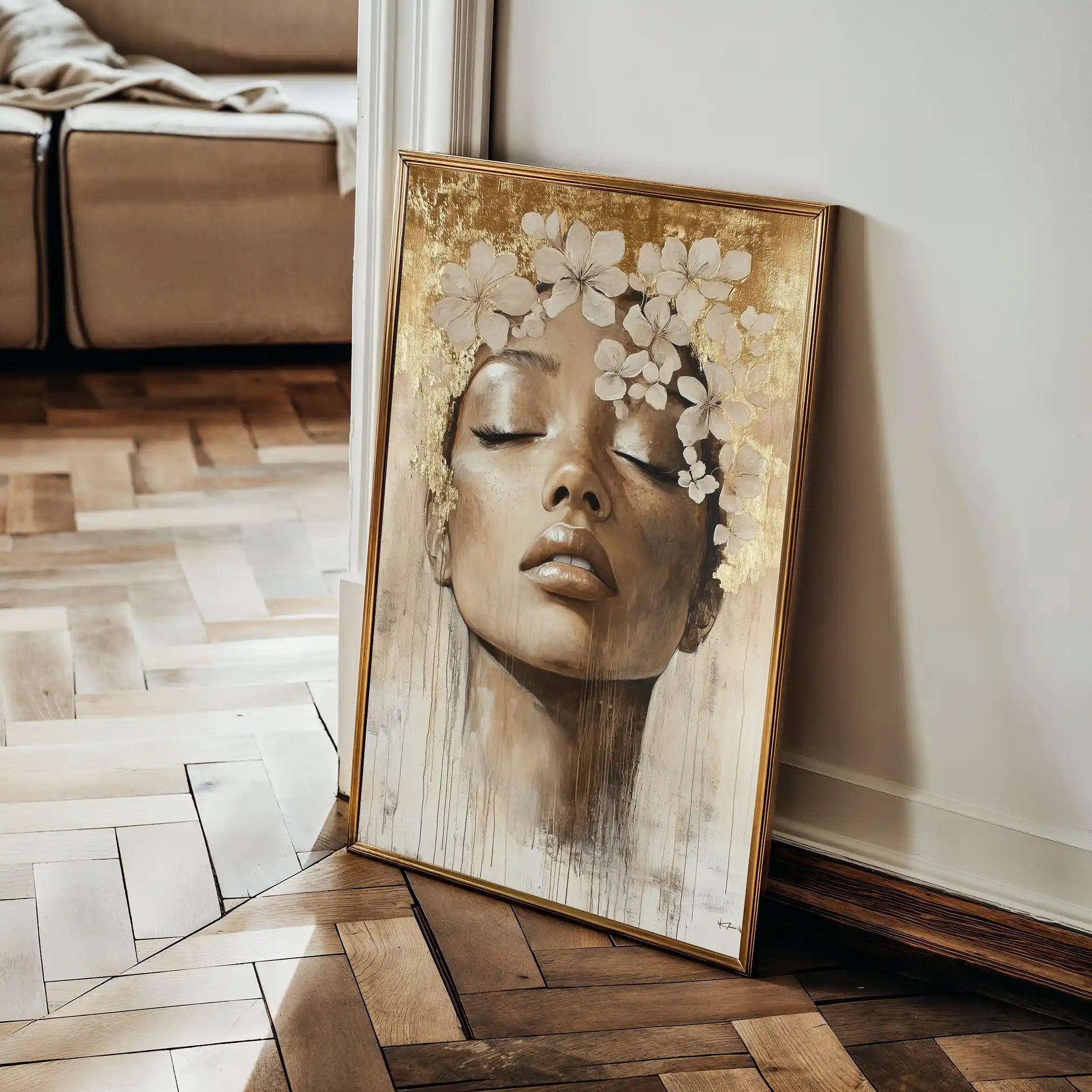 Portrait 159 Canvas Art 60 x 40 cm / Black