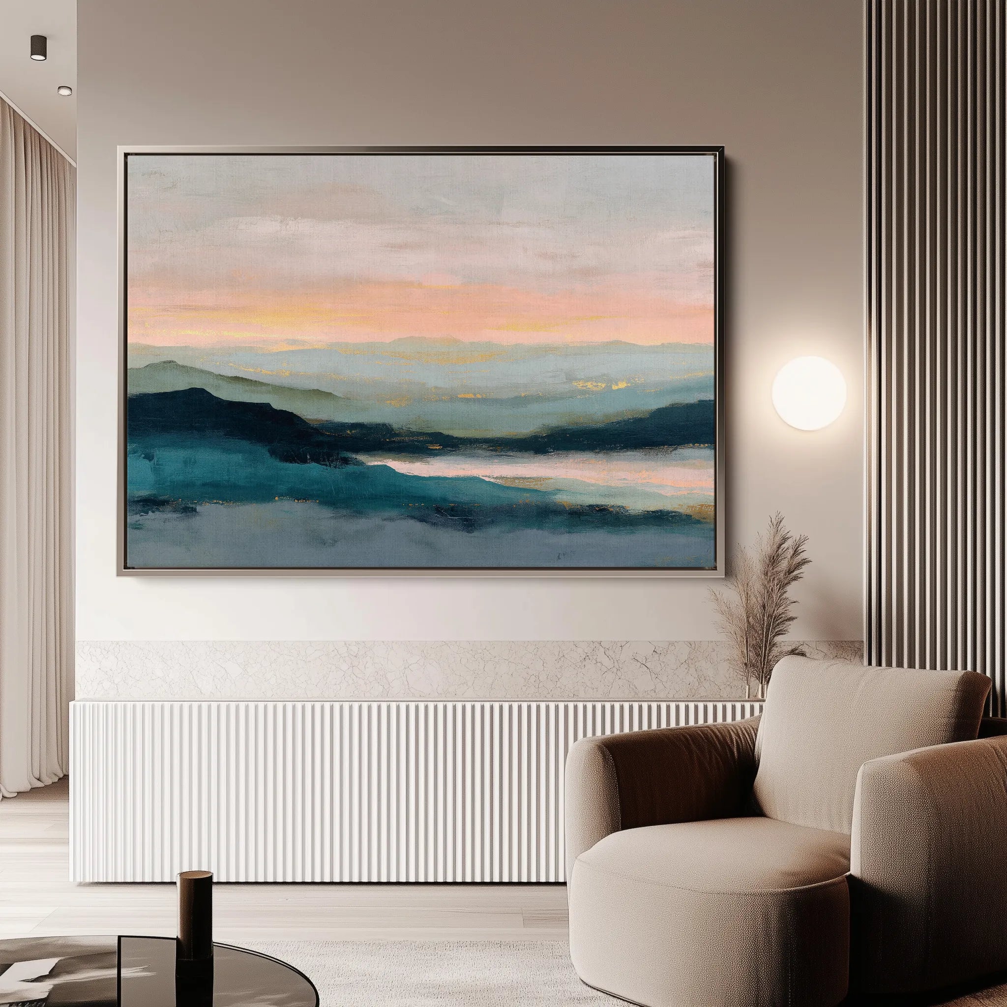 Abstract 1590 Canvas Art 18" x 24" / 45 x 60 cm / Black