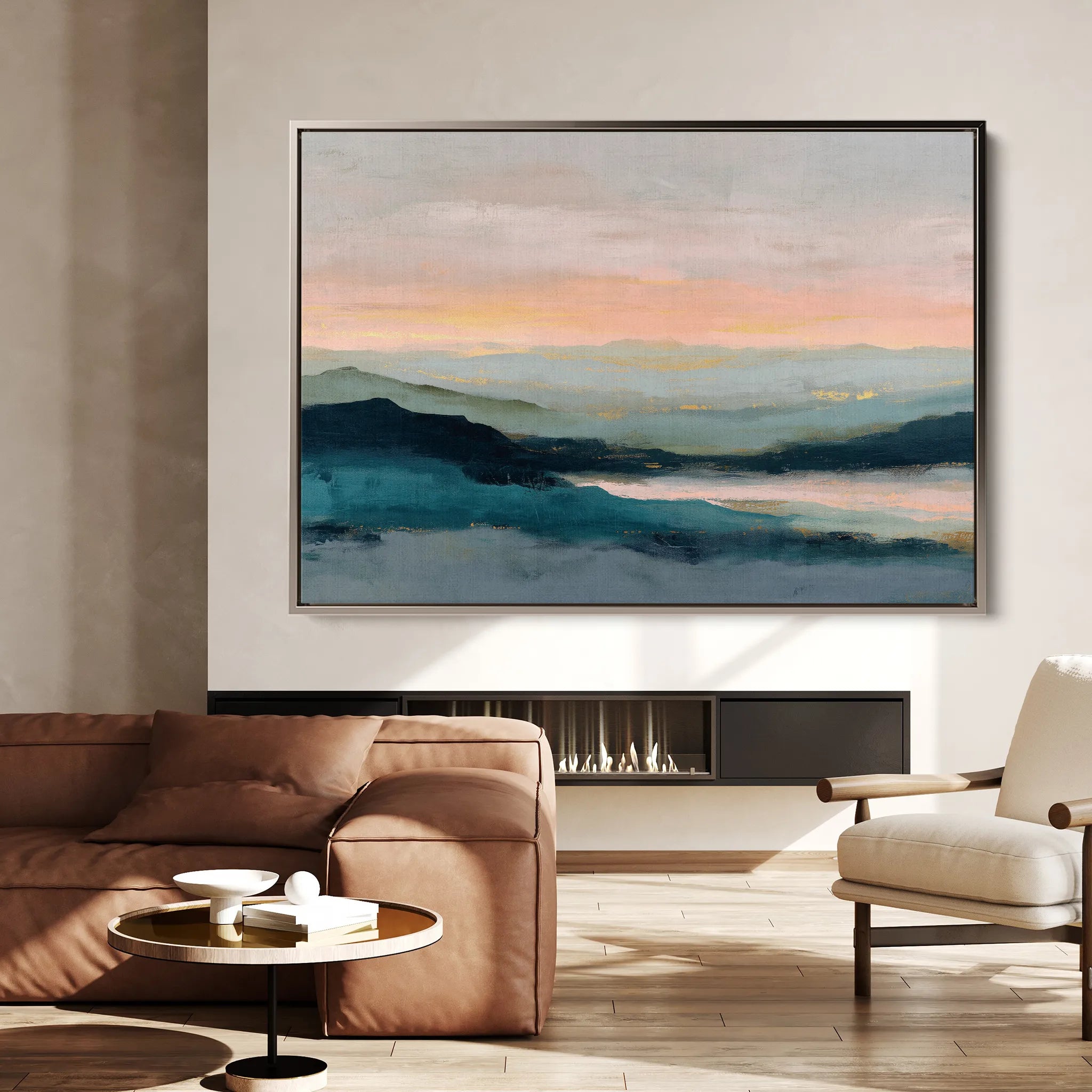 Abstract 1590 Canvas Art 18" x 24" / 45 x 60 cm / Black