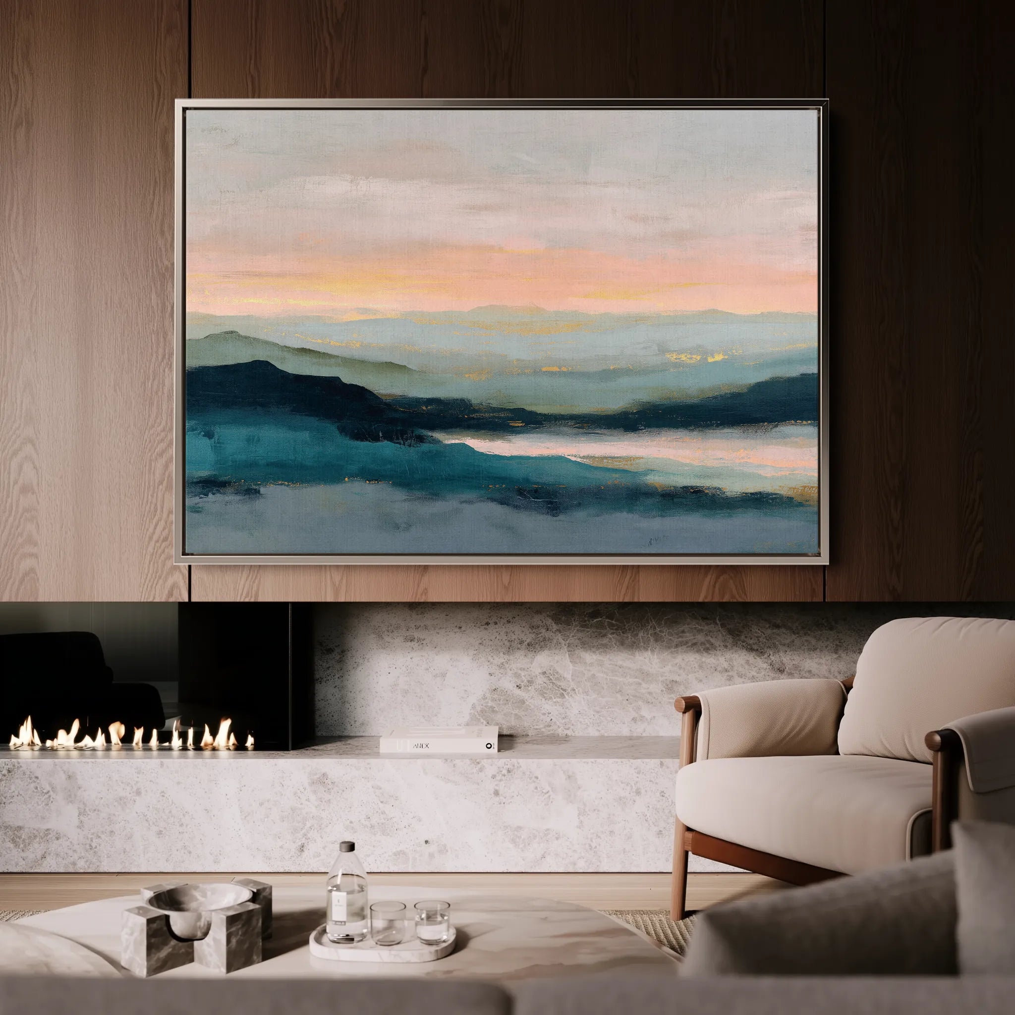 Abstract 1590 Canvas Art 18" x 24" / 45 x 60 cm / Black