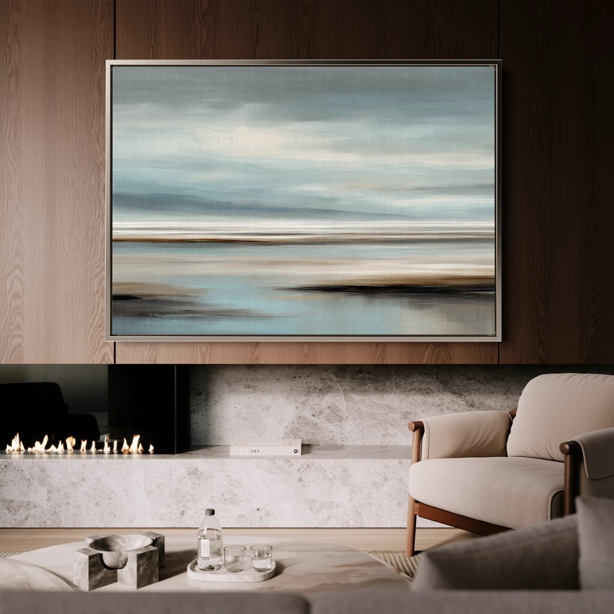 Abstract 1591 Canvas Art 18" x 24" / 45 x 60 cm / Black