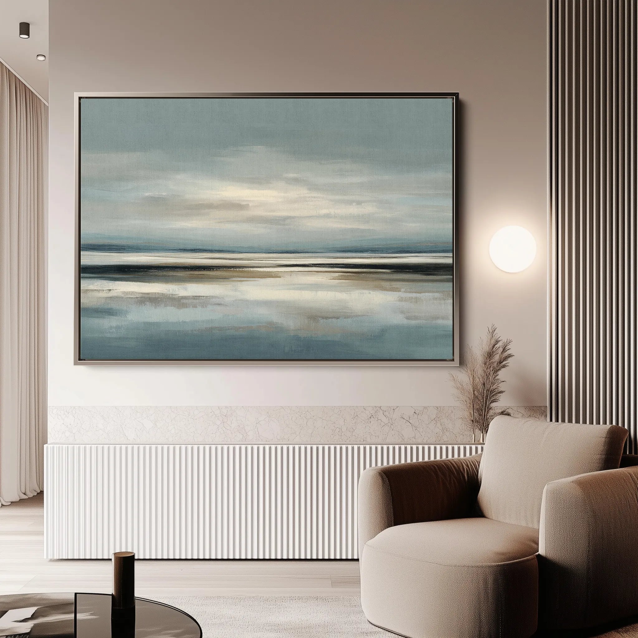 Abstract 1593 Canvas Art 18" x 24" / 45 x 60 cm / Black