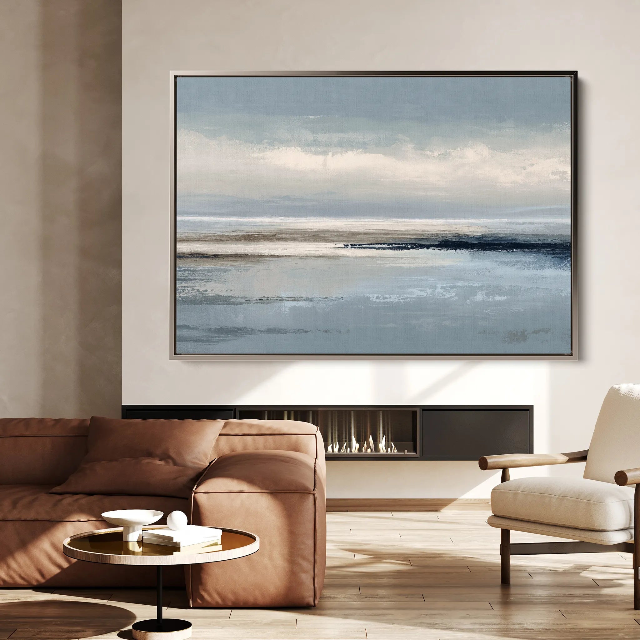 Abstract 1595 Canvas Art 18" x 24" / 45 x 60 cm / Black