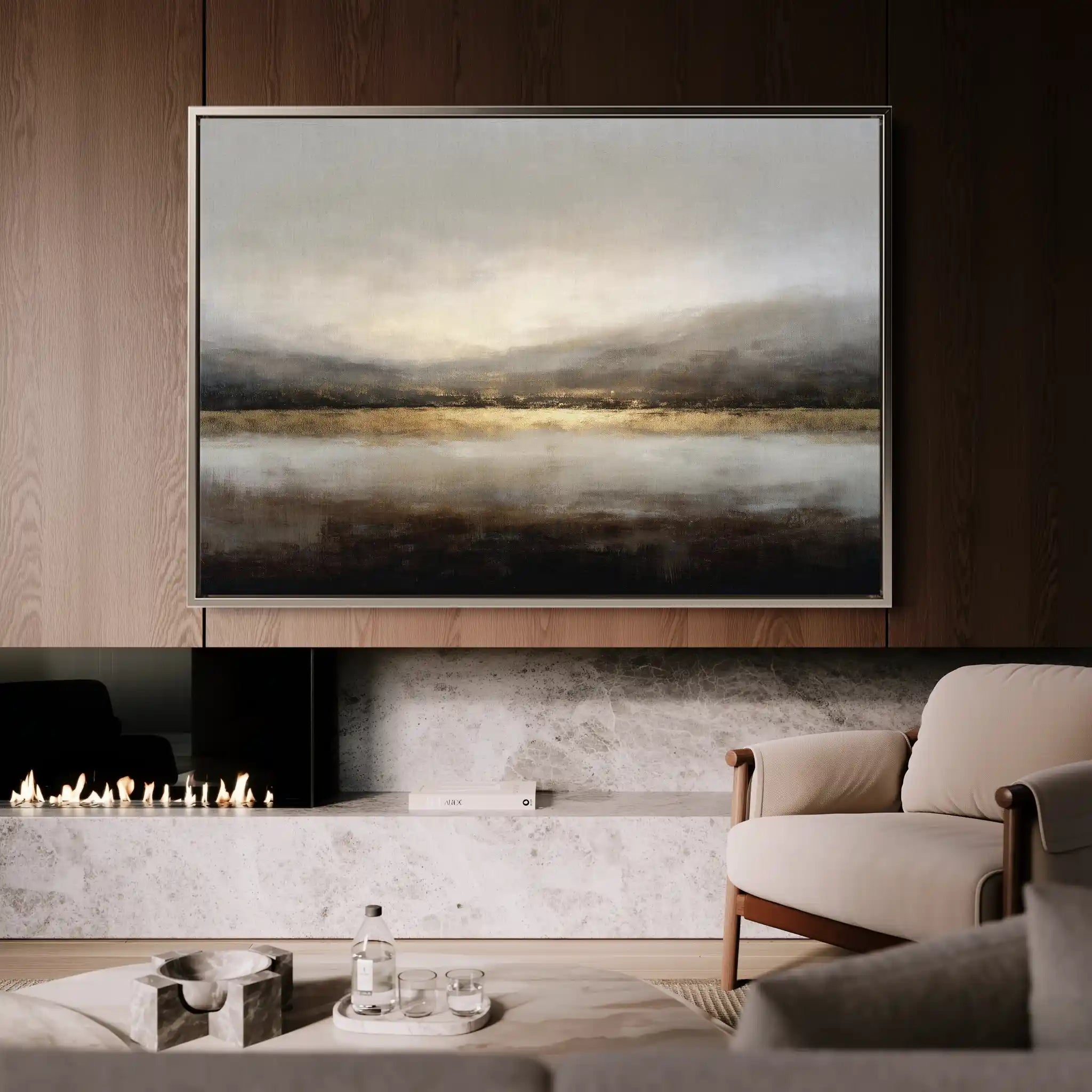 Abstract 1596 Canvas Art 18" x 24" / 45 x 60 cm / Black