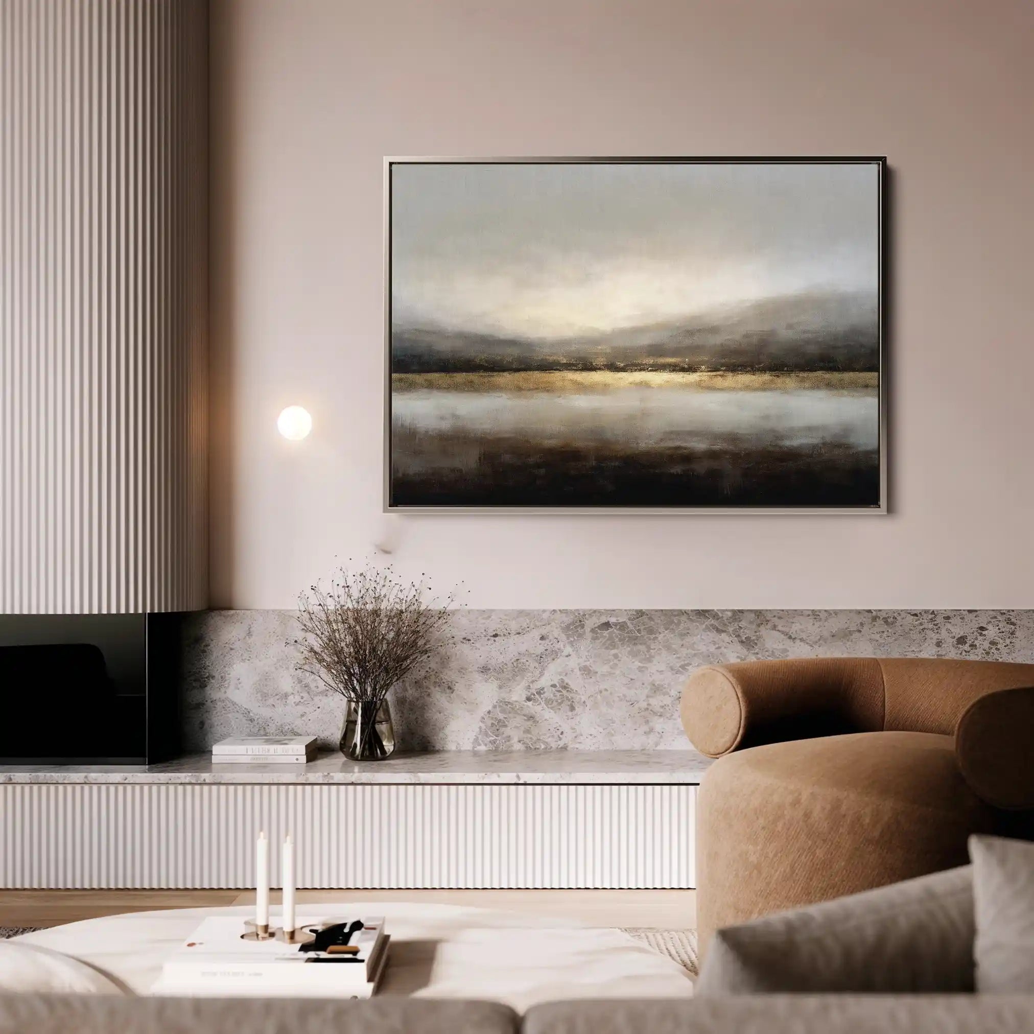 Abstract 1596 Canvas Art 60 x 40 cm / Black