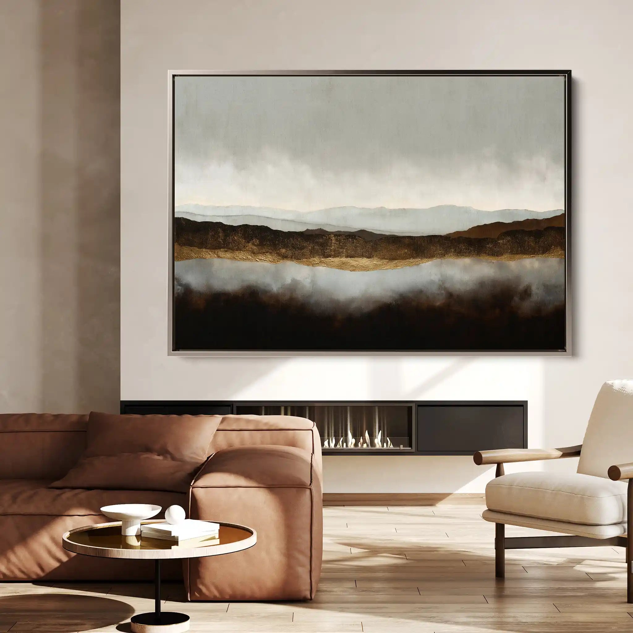 Abstract 1597 Canvas Art 18" x 24" / 45 x 60 cm / Black