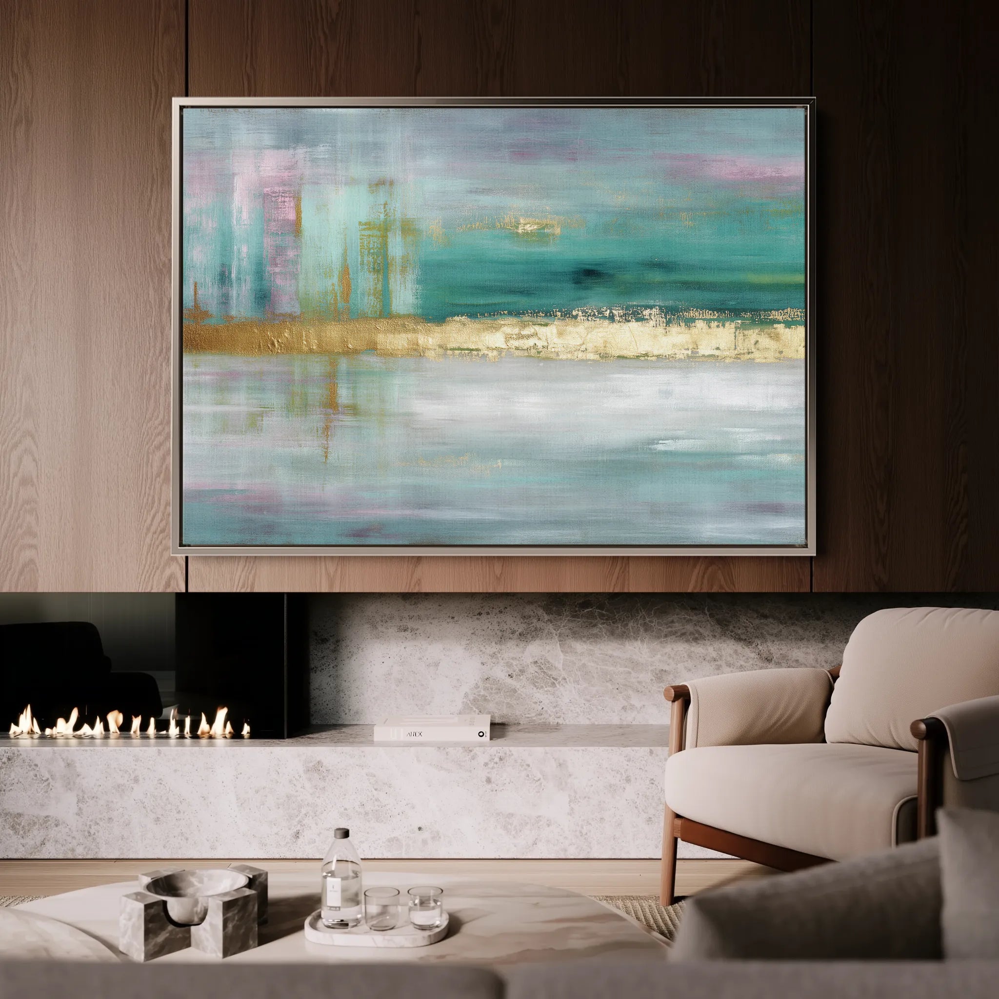 Abstract 1598 Canvas Art 18" x 24" / 45 x 60 cm / Black