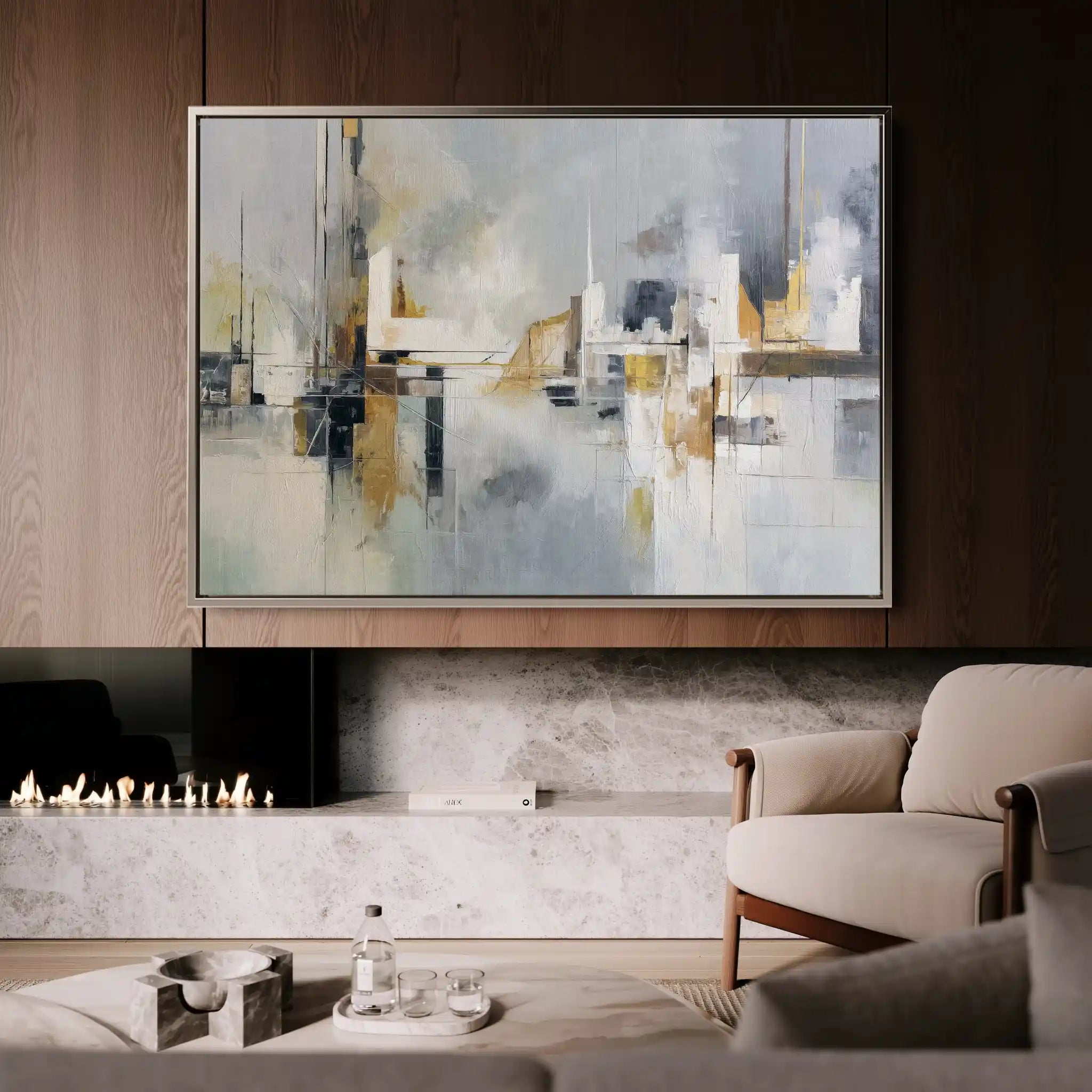 Abstract 1599 Canvas Art 18" x 24" / 45 x 60 cm / Black