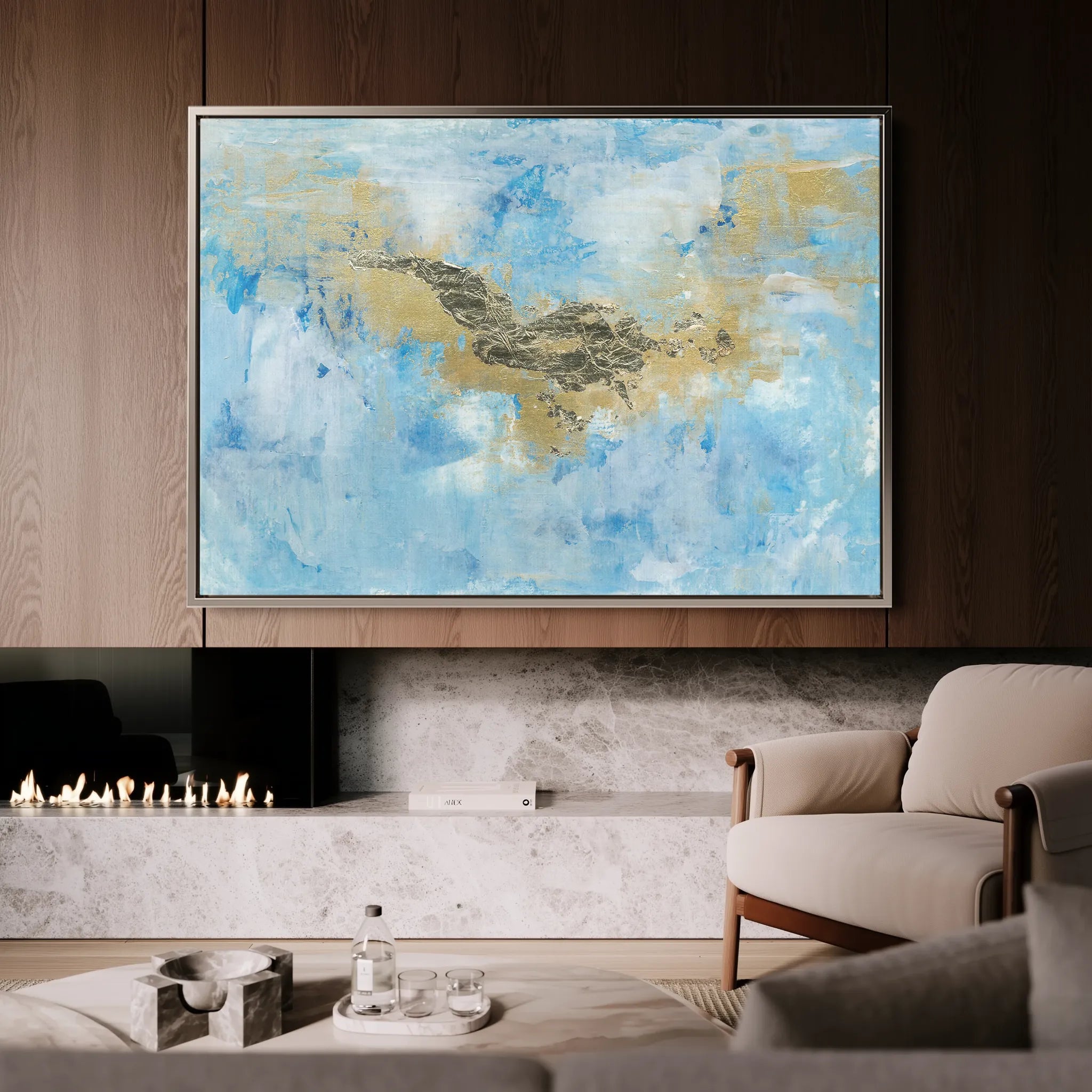 Abstract 160 Canvas Art 18" x 24" / 45 x 60 cm / Black