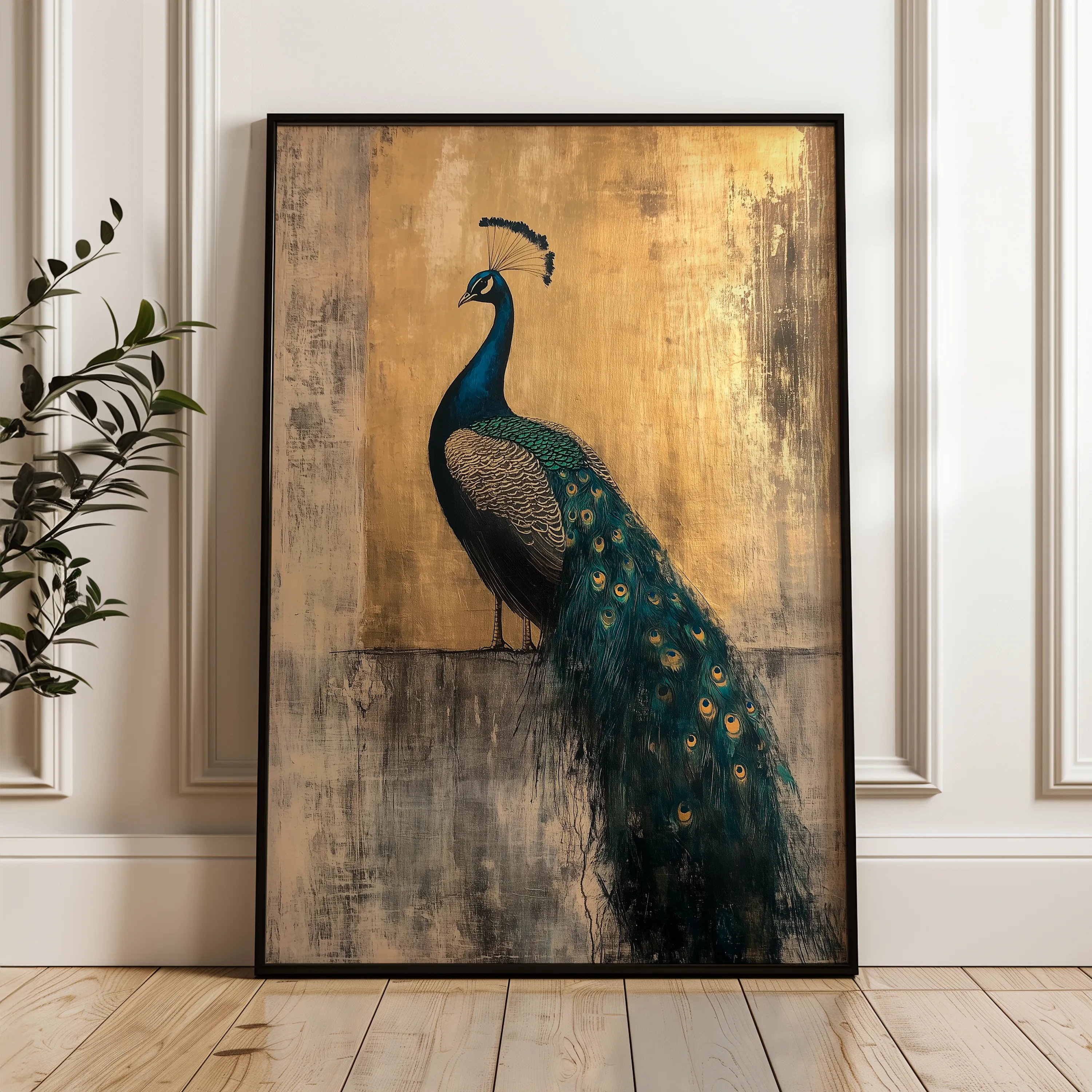 Animals 160 Canvas Art 18" x 24" / 45 x 60 cm / Black