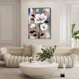 Floral 160 Canvas Art 18" x 24" / 45 x 60 cm / Black