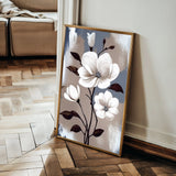Floral 160 Canvas Art 18" x 24" / 45 x 60 cm / Black