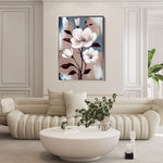 Floral 160 Canvas Art 60 x 40 cm / Black