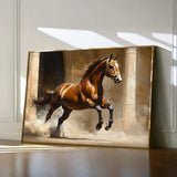 Horses 160 Canvas Art 18" x 24" / 45 x 60 cm / Black