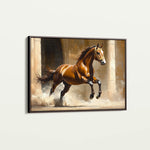 Horses 160 Canvas Art 18" x 24" / 45 x 60 cm / Black
