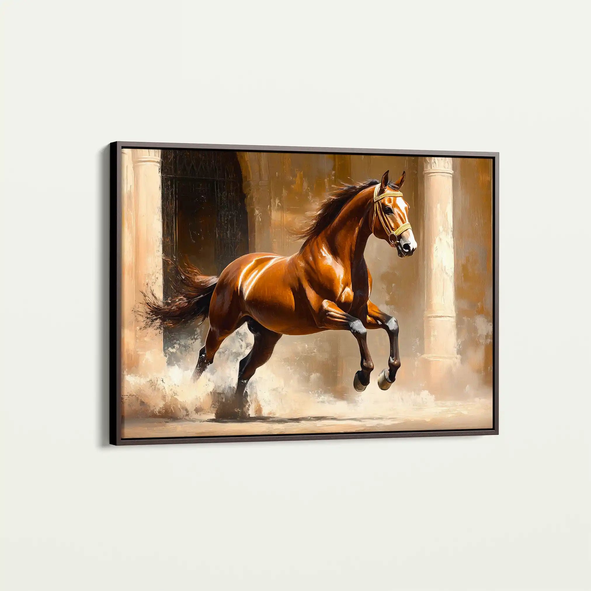 Horses 160 Canvas Art 60 x 40 cm / Black