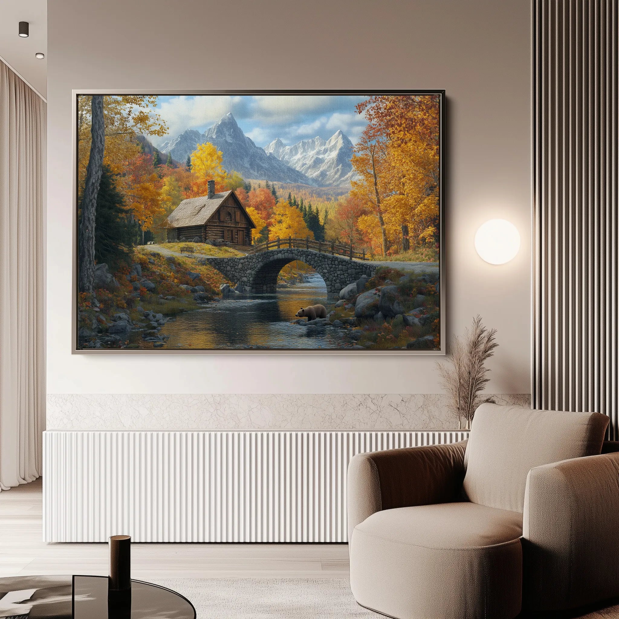Landscape 160 Canvas Art 18" x 24" / 45 x 60 cm / Black