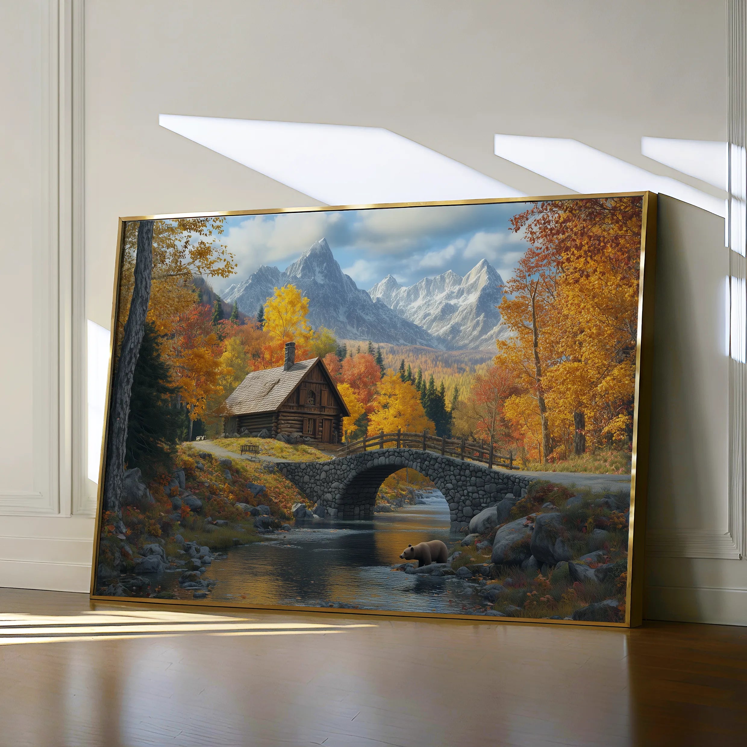 Landscape 160 Canvas Art 18" x 24" / 45 x 60 cm / Black