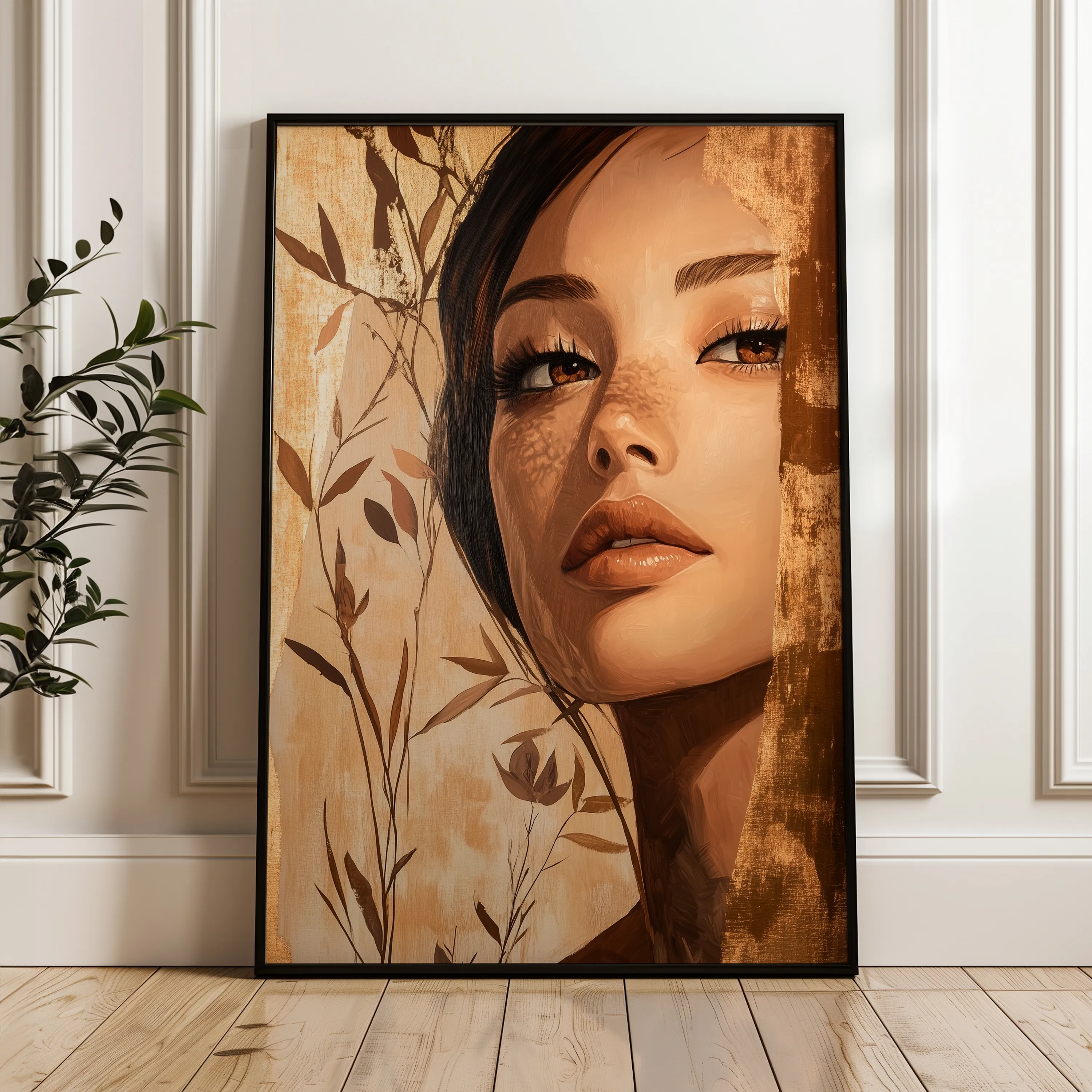 Portrait 160 Canvas Art 18" x 24" / 45 x 60 cm / Black