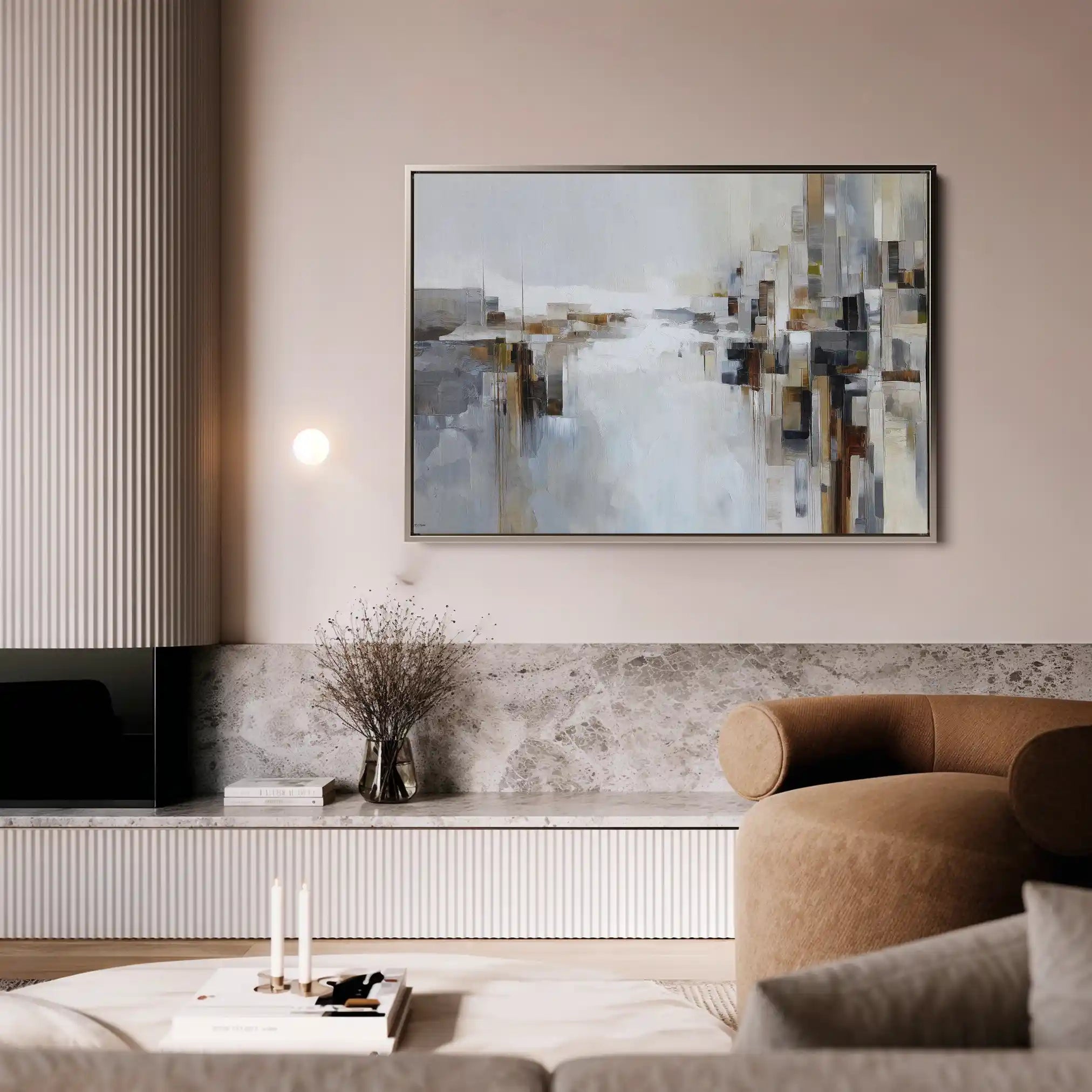 Abstract 1601 Canvas Art 60 x 40 cm / Black