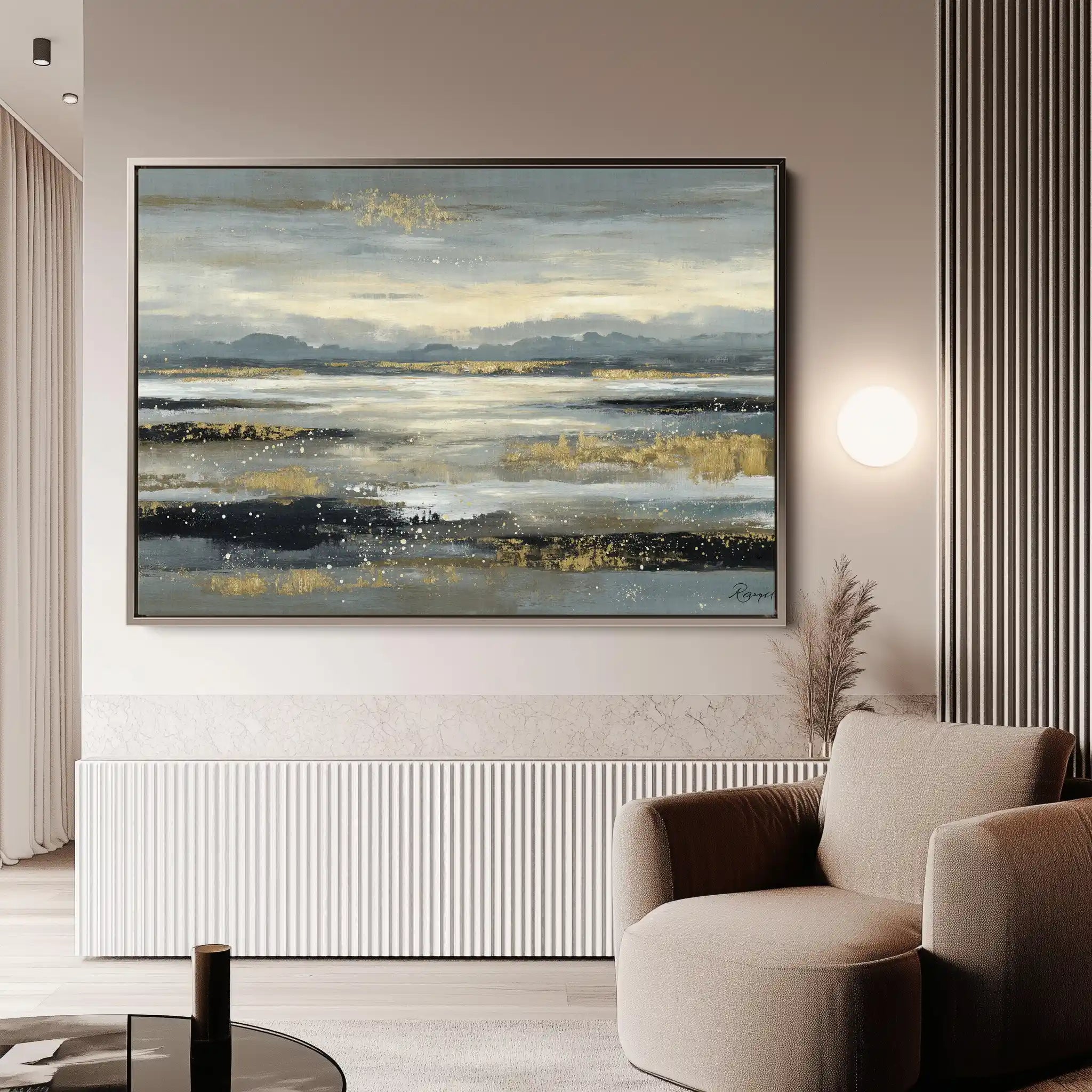 Abstract 1607 Canvas Art 18" x 24" / 45 x 60 cm / Black