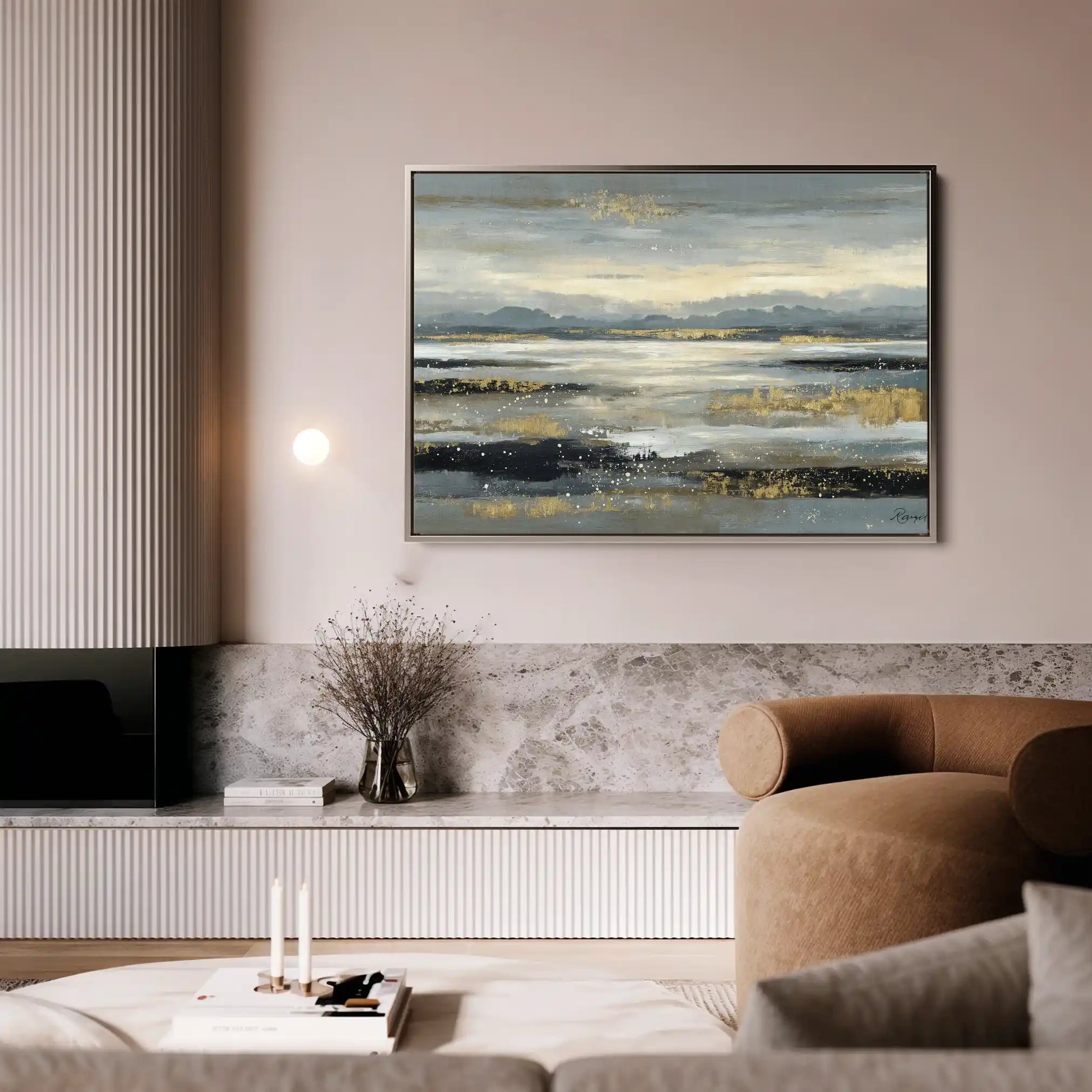 Abstract 1607 Canvas Art 18" x 24" / 45 x 60 cm / Black
