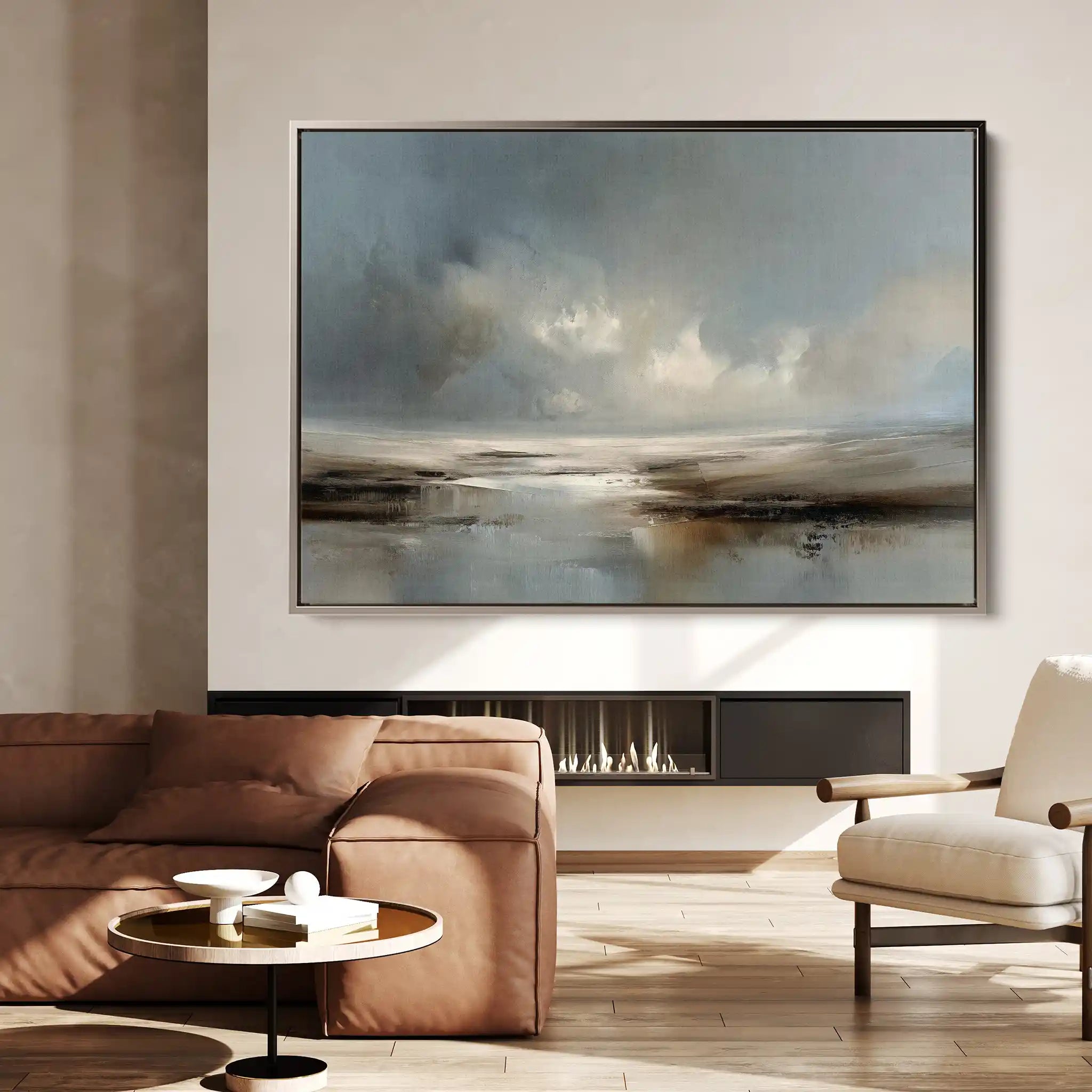 Abstract 1609 Canvas Art 18" x 24" / 45 x 60 cm / Black