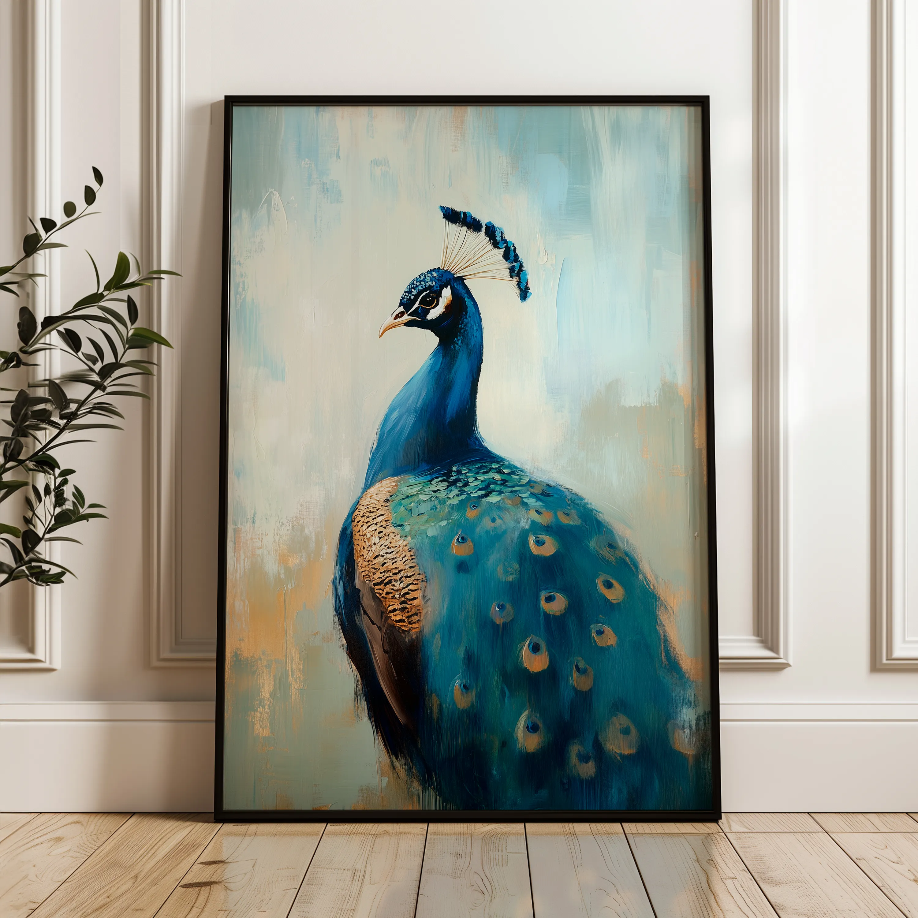 Animals 161 Canvas Art 18" x 24" / 45 x 60 cm / Black