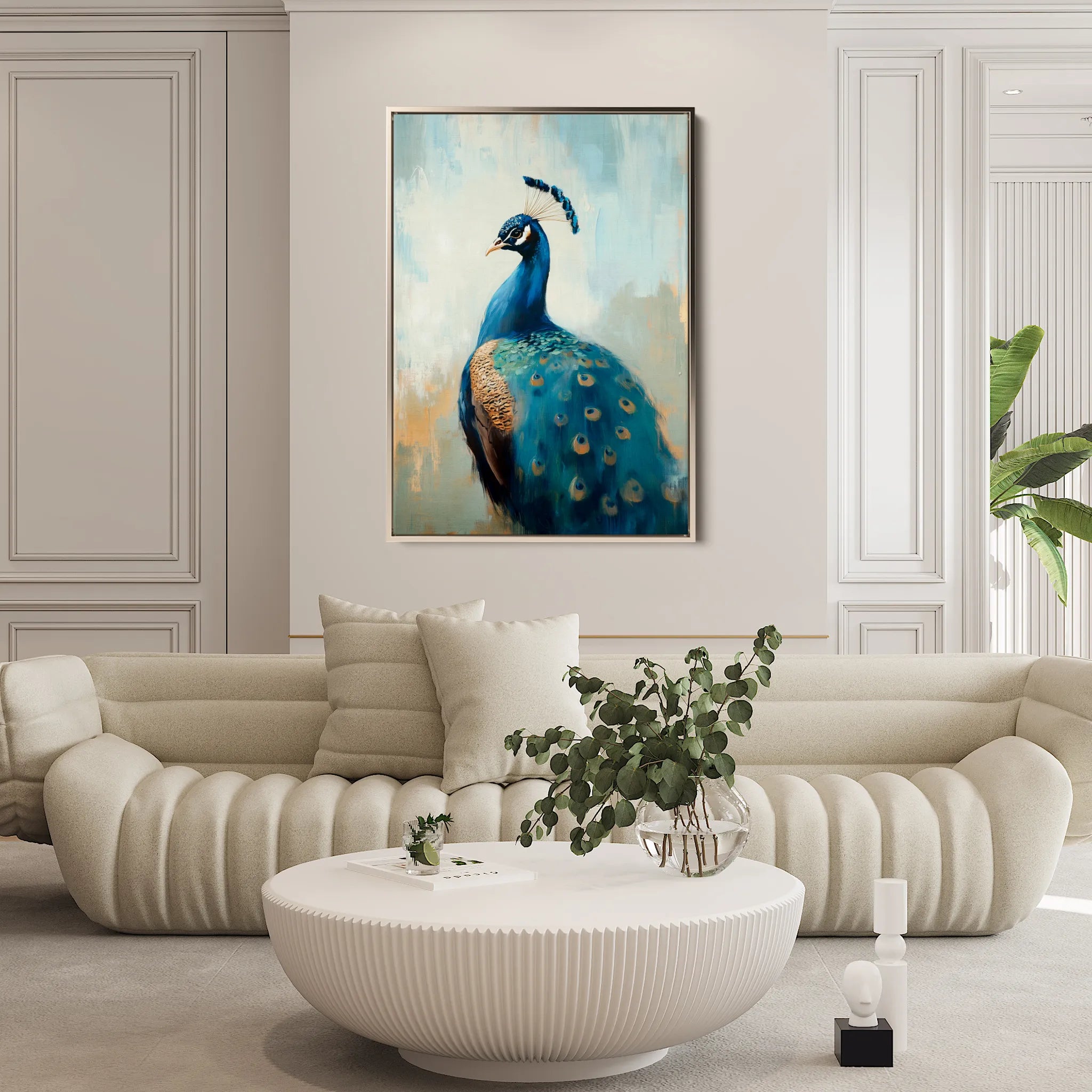 Animals 161 Canvas Art 18" x 24" / 45 x 60 cm / Black