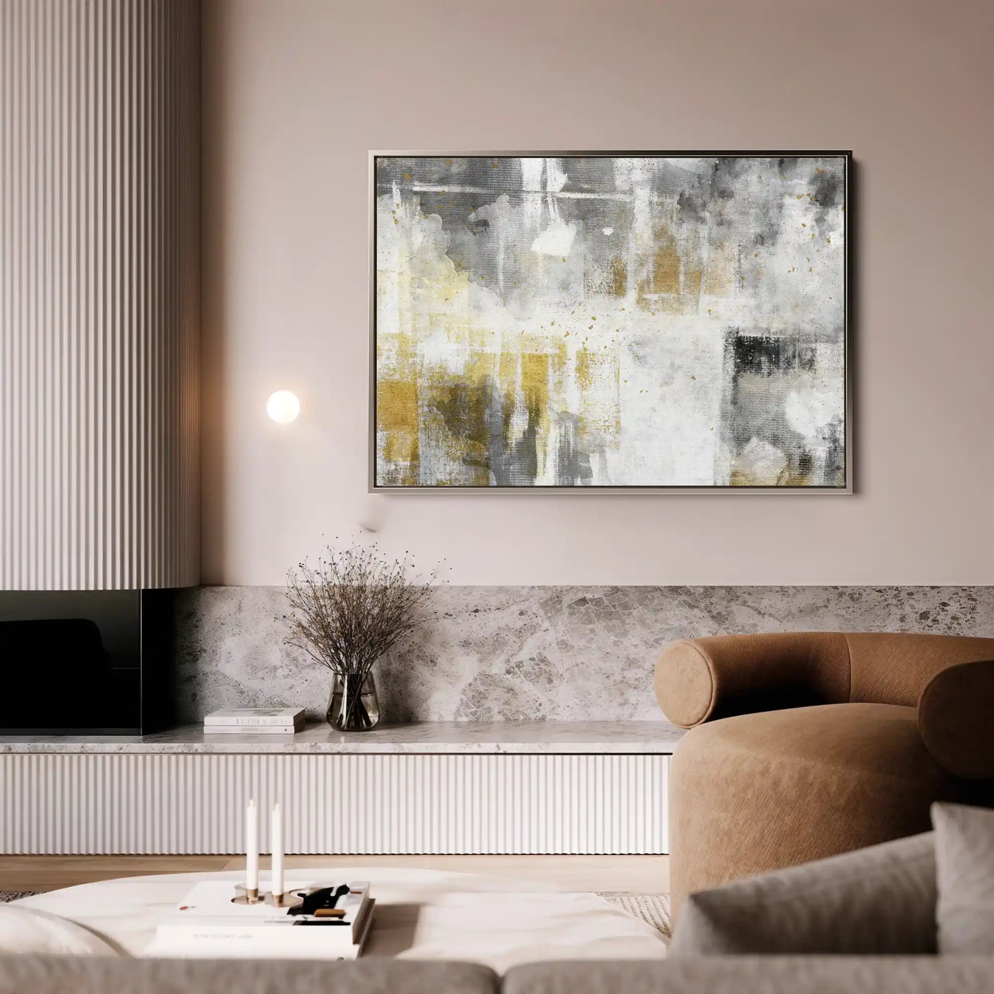Abstract 161 Canvas Art 60 x 40 cm / Black
