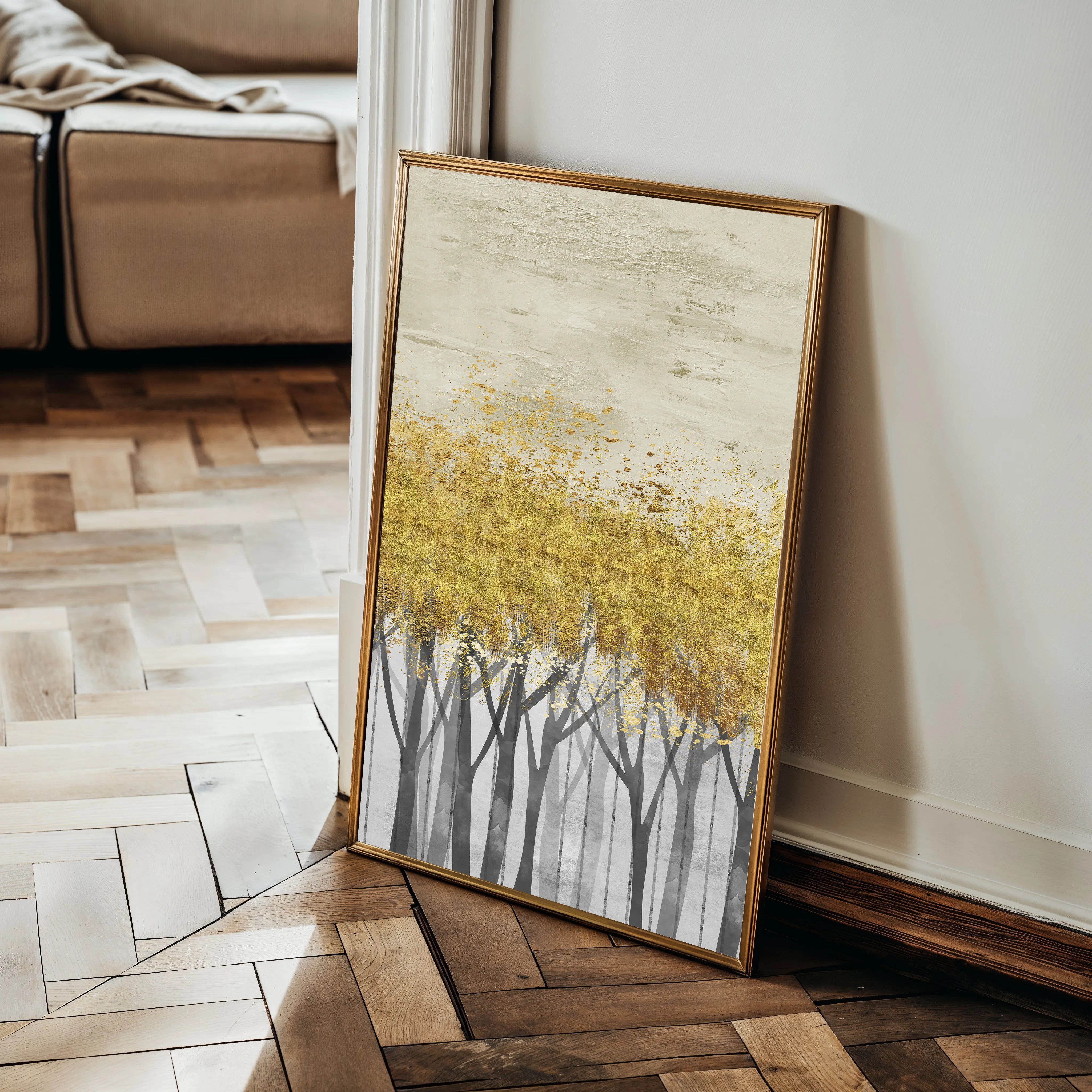 Floral 161 Canvas Art 18" x 24" / 45 x 60 cm / Black