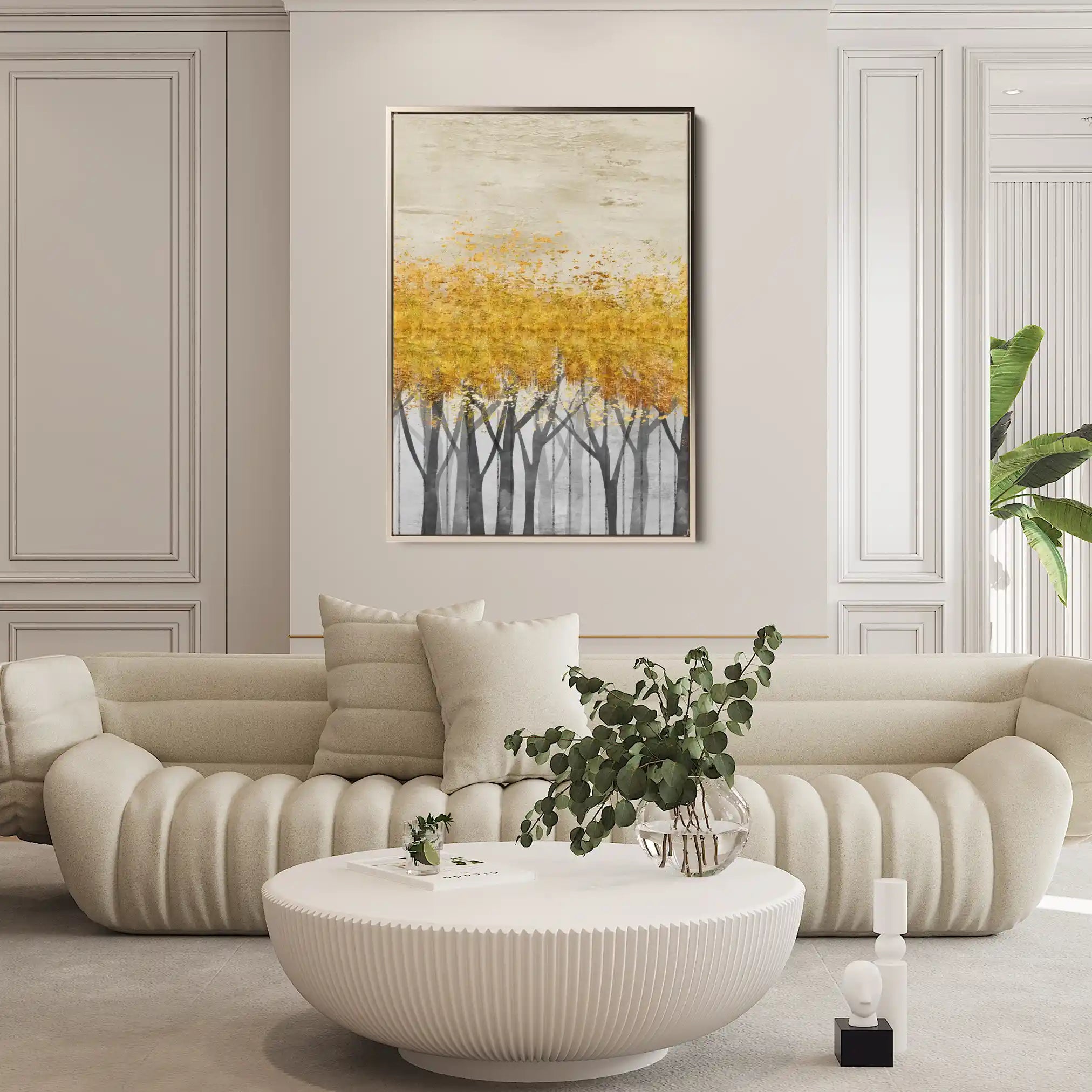 Floral 161 Canvas Art 60 x 40 cm / Black