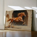 Horses 161 Canvas Art 18" x 24" / 45 x 60 cm / Black