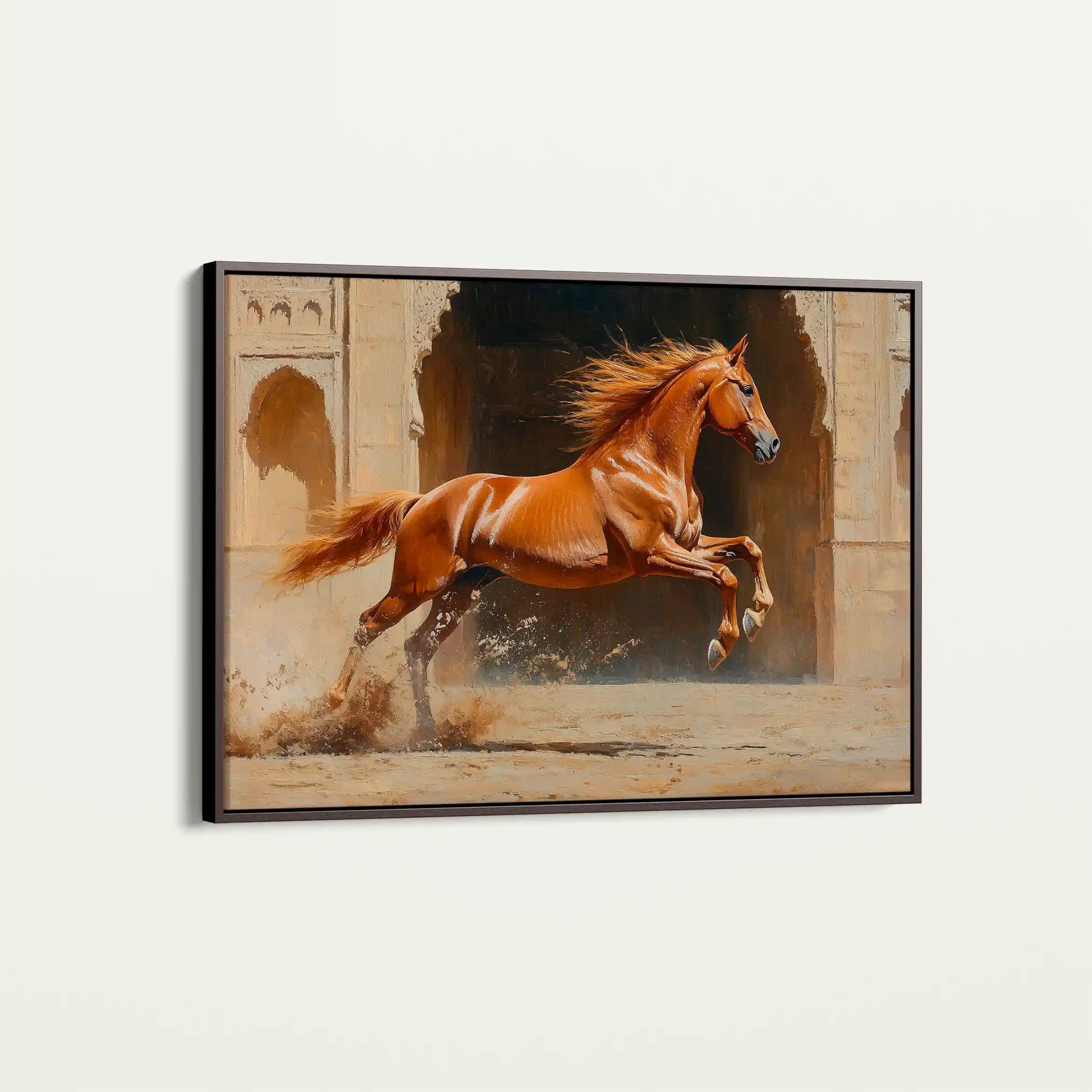 Horses 161 Canvas Art 60 x 40 cm / Black