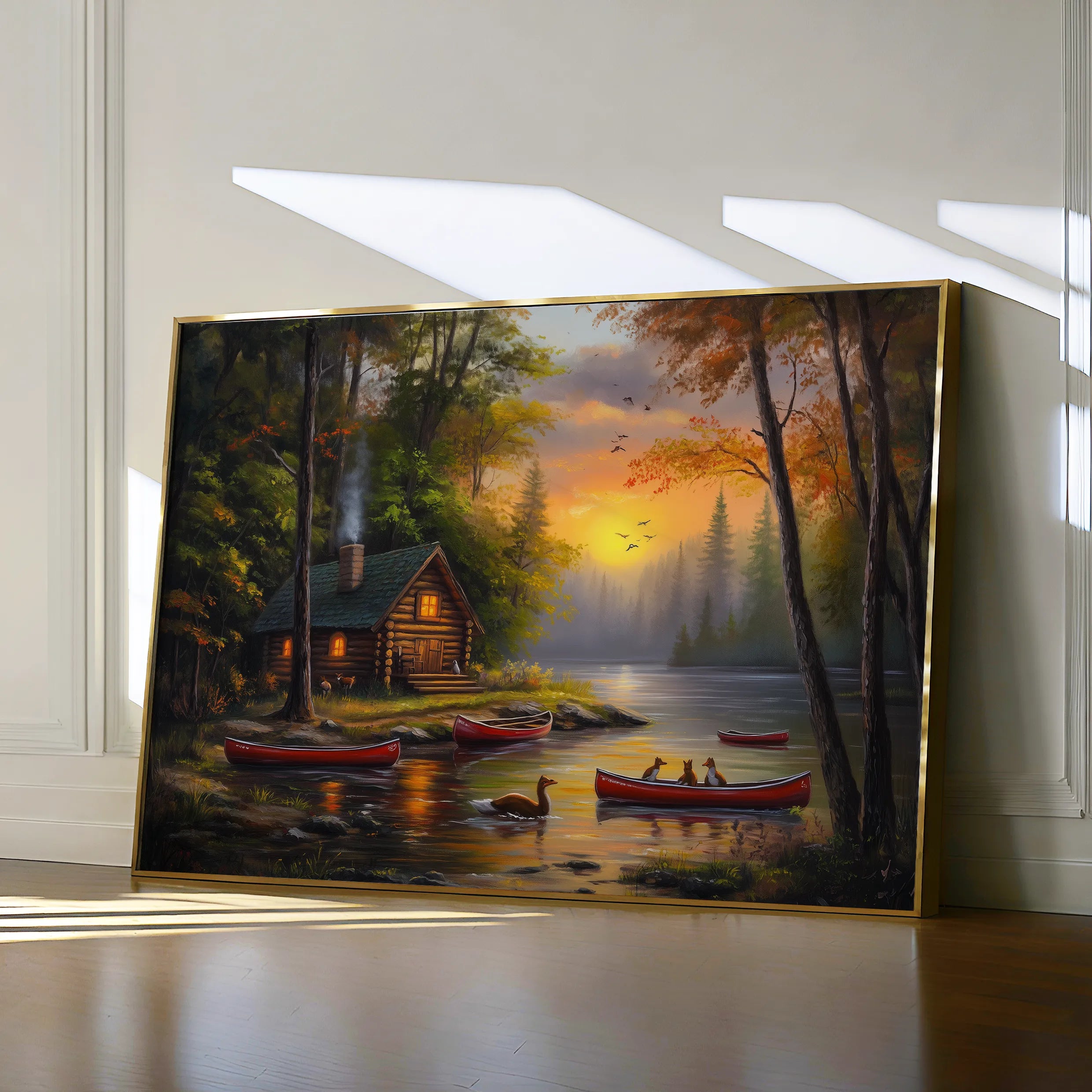 Landscape 161 Canvas Art 18" x 24" / 45 x 60 cm / Black