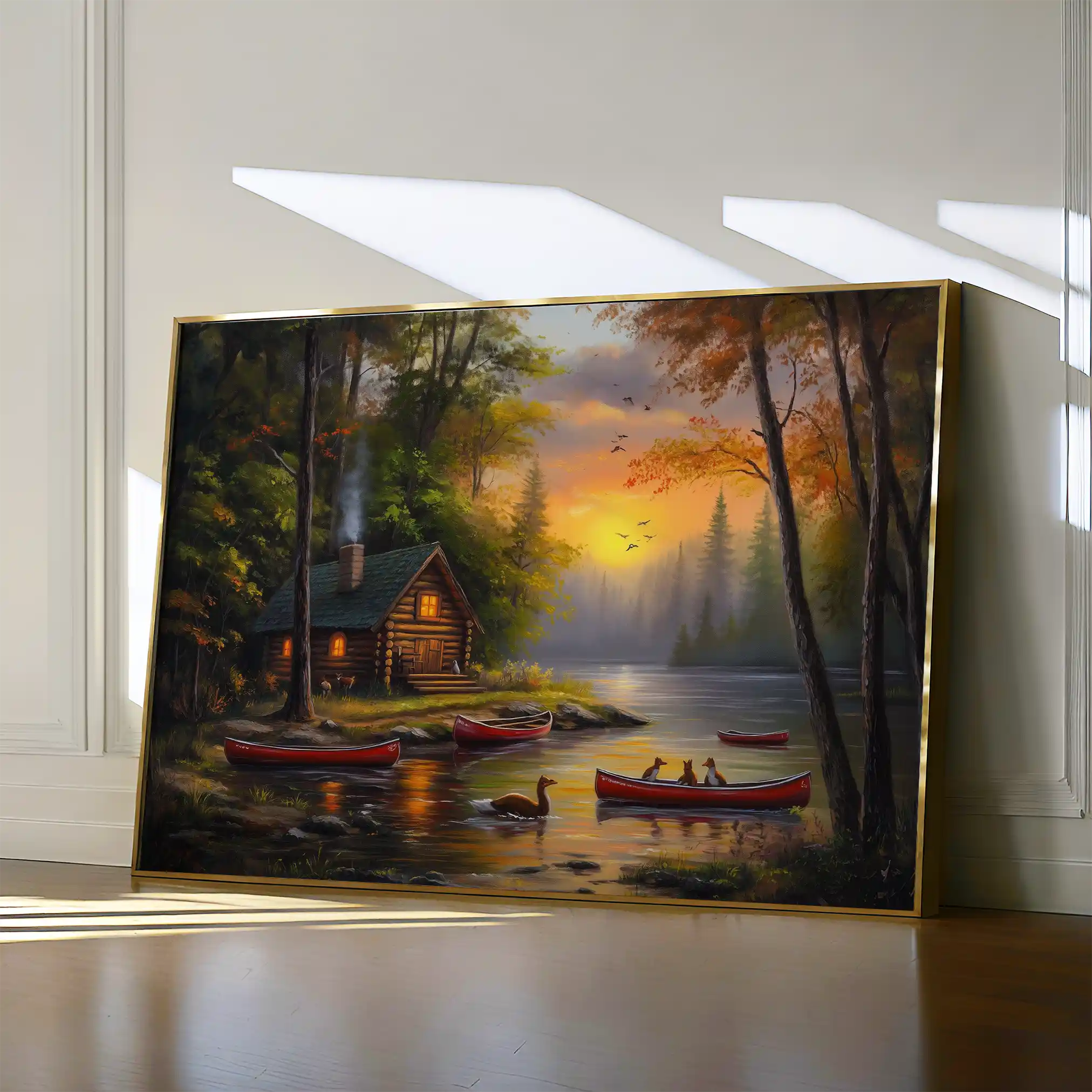 Landscape 161 Canvas Art 60 x 40 cm / Black