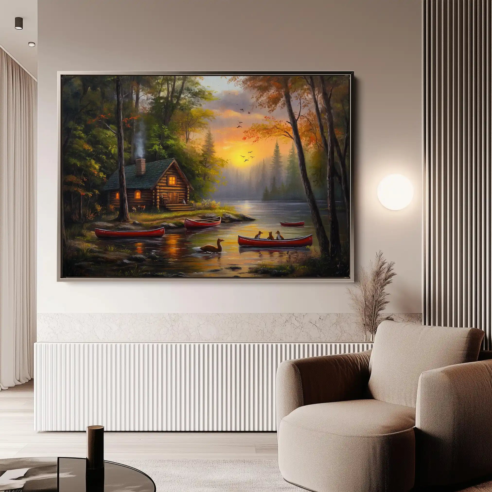 Landscape 161 Canvas Art 60 x 40 cm / Black