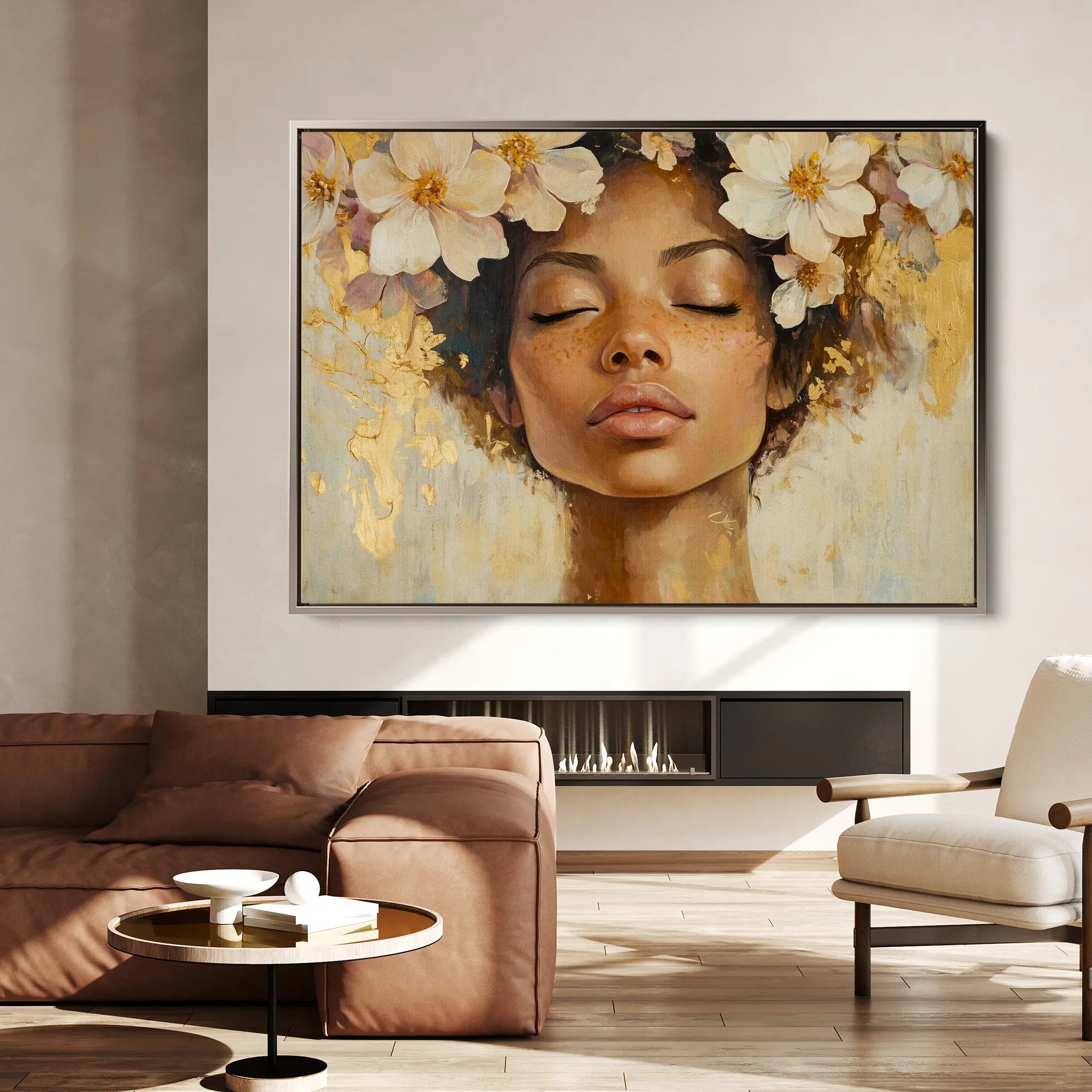 Portrait 161 Canvas Art 18" x 24" / 45 x 60 cm / Black