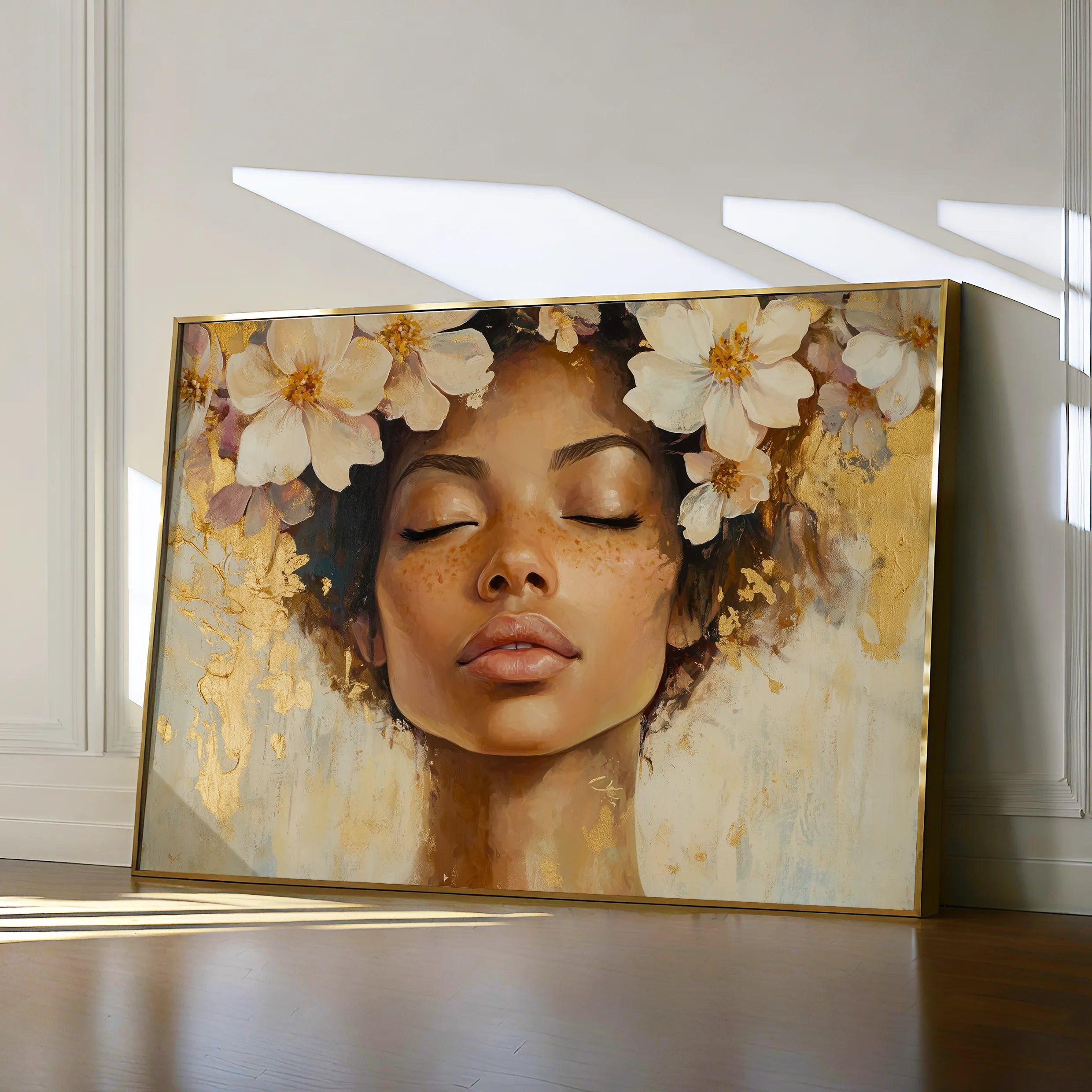 Portrait 161 Canvas Art 18" x 24" / 45 x 60 cm / Black