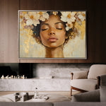 Portrait 161 Canvas Art 18" x 24" / 45 x 60 cm / Black