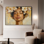 Portrait 161 Canvas Art 18" x 24" / 45 x 60 cm / Black