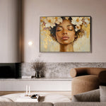 Portrait 161 Canvas Art 18" x 24" / 45 x 60 cm / Black