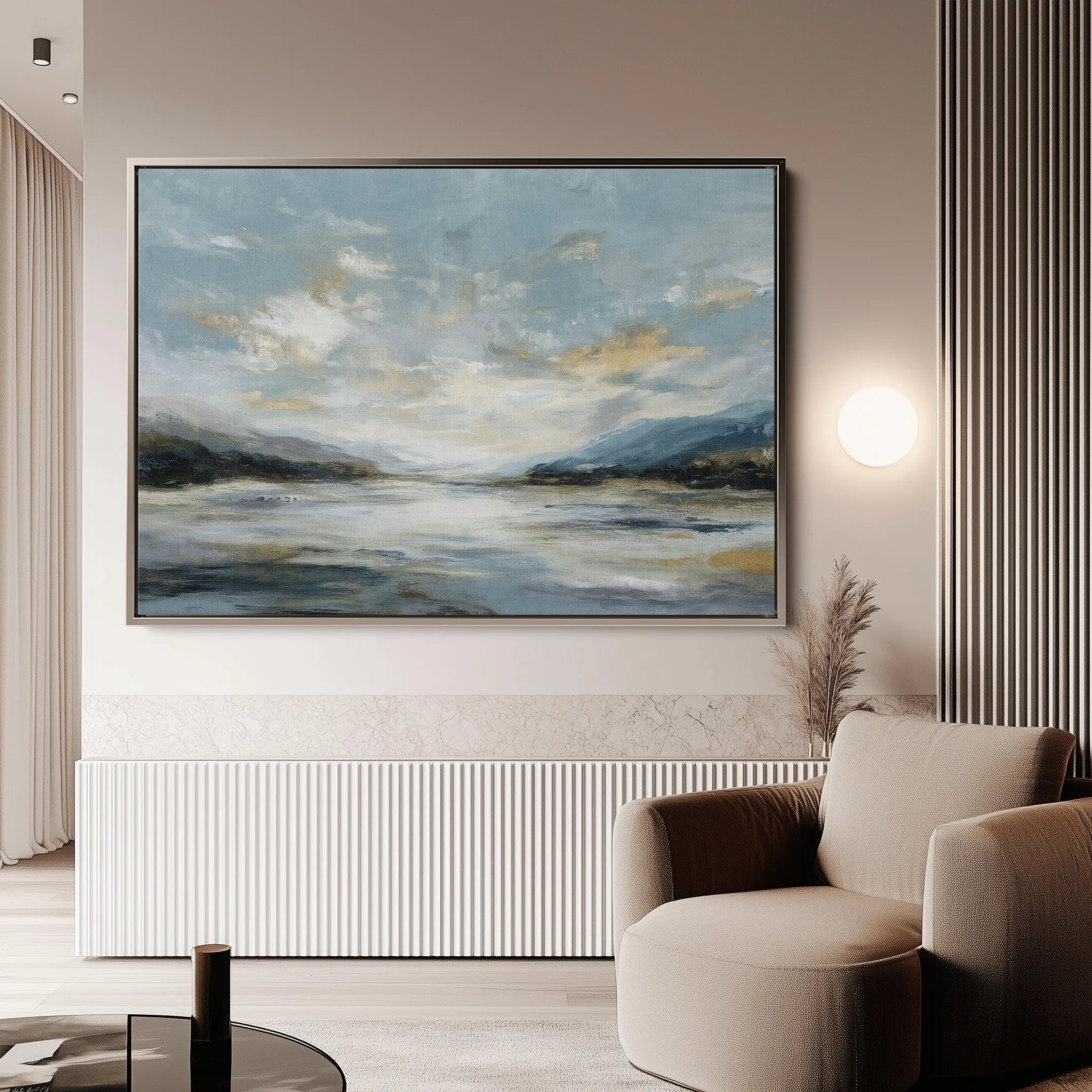 Abstract 1612 Canvas Art 18" x 24" / 45 x 60 cm / Black