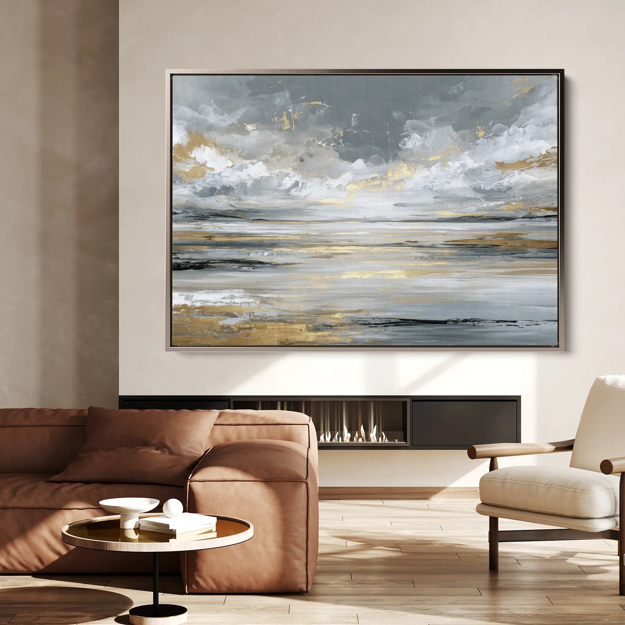 Abstract 1614 Canvas Art 18" x 24" / 45 x 60 cm / Black