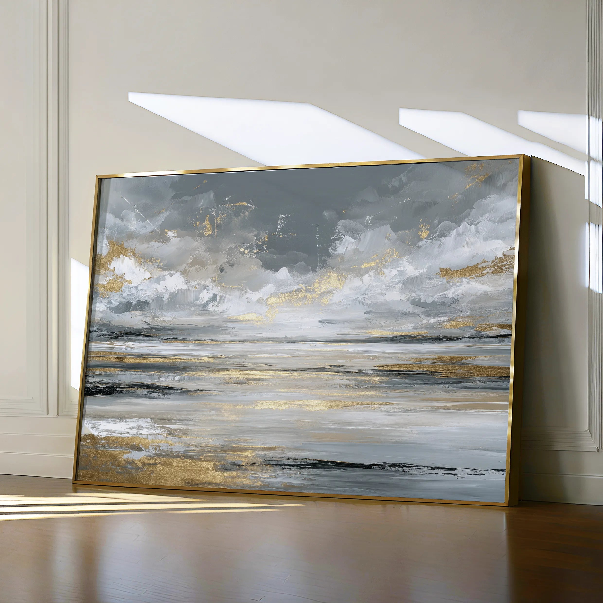 Abstract 1614 Canvas Art 18" x 24" / 45 x 60 cm / Black