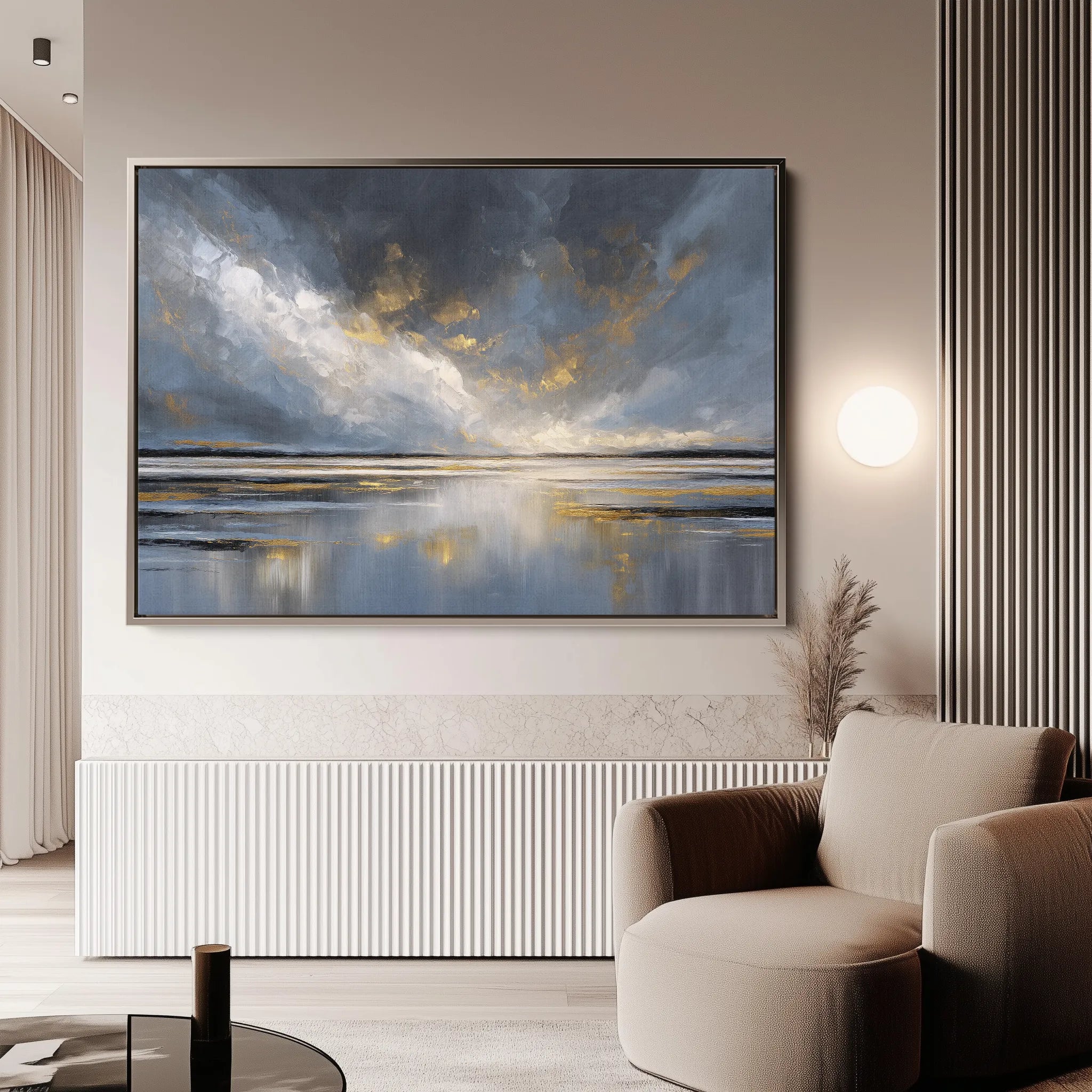 Abstract 1615 Canvas Art 18" x 24" / 45 x 60 cm / Black